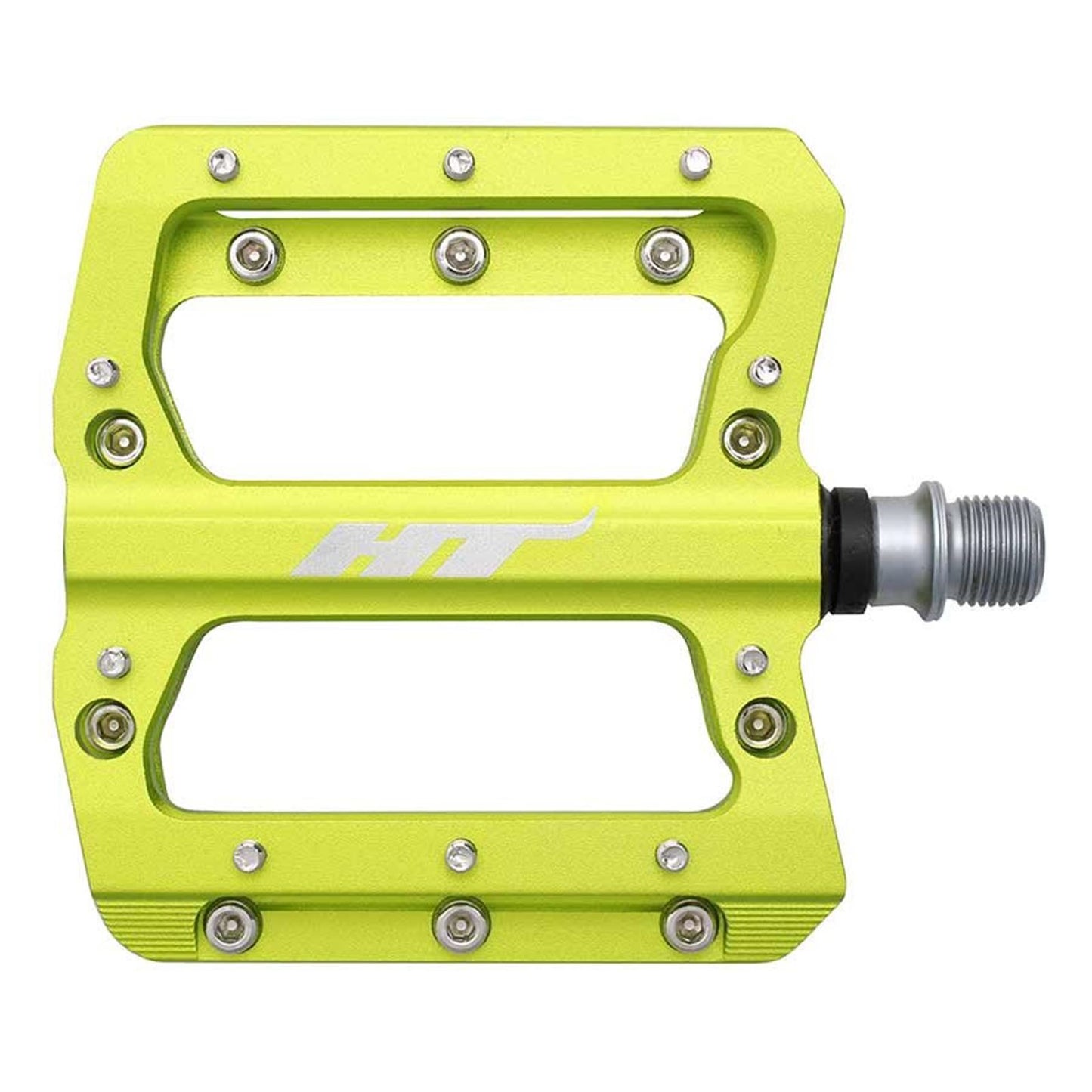 HT Components AN14A Nano Platform Bike Pedals - Aluminum - Green - Pair [MPN: 102001AN14AX1J24G1X0]_1117729