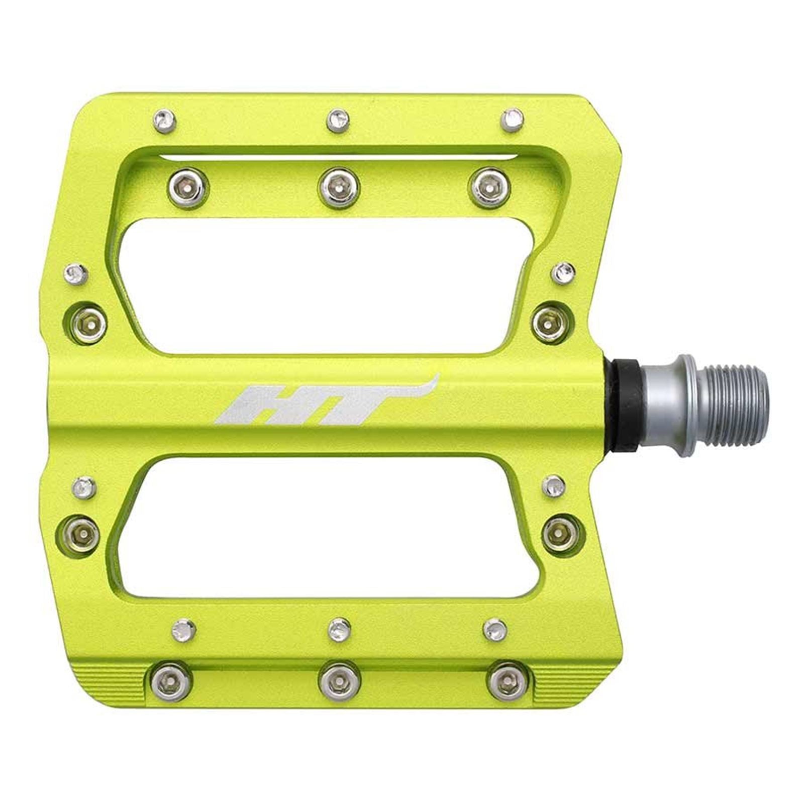 HT Components AN14A Nano Platform Bike Pedals - Aluminum - Green - Pair [MPN: 102001AN14AX1J24G1X0]_1117729