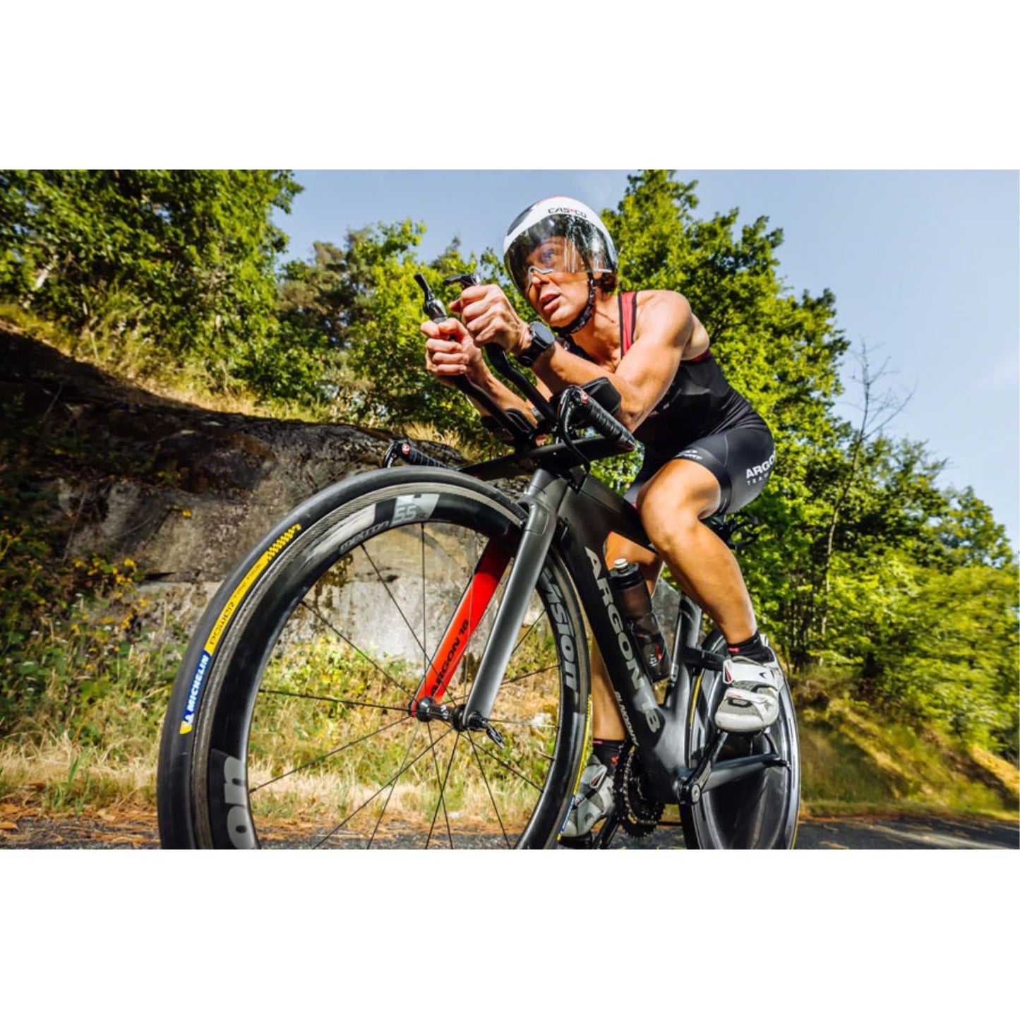 Michelin - Bicycle Power Time Trial Bike Tire 700x25C 3x180TPI - Black 49738_1273179