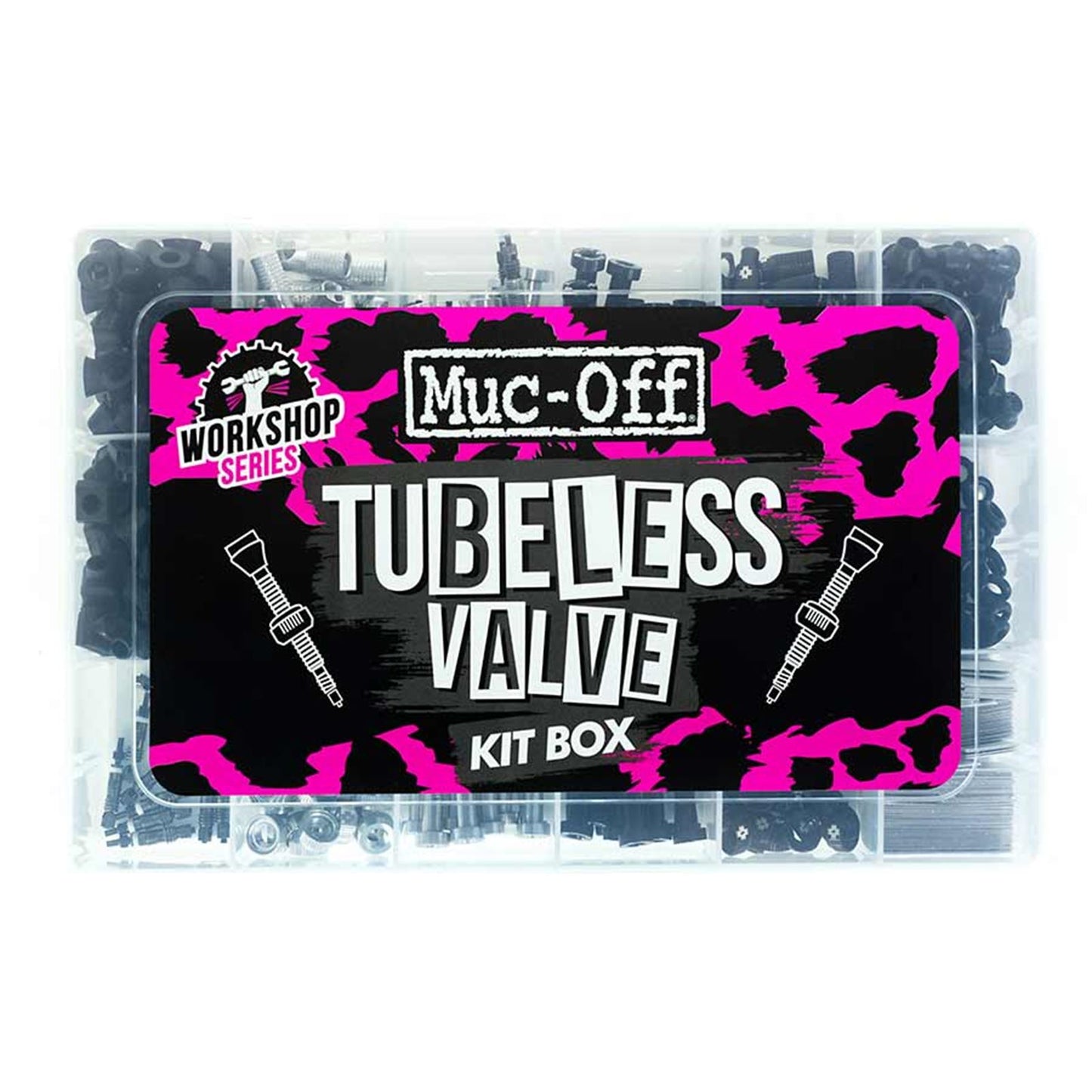 Muc-Off Workshop-Tubeless Valve Kit Box - Black/Silver [MPN: 20191]_1119036