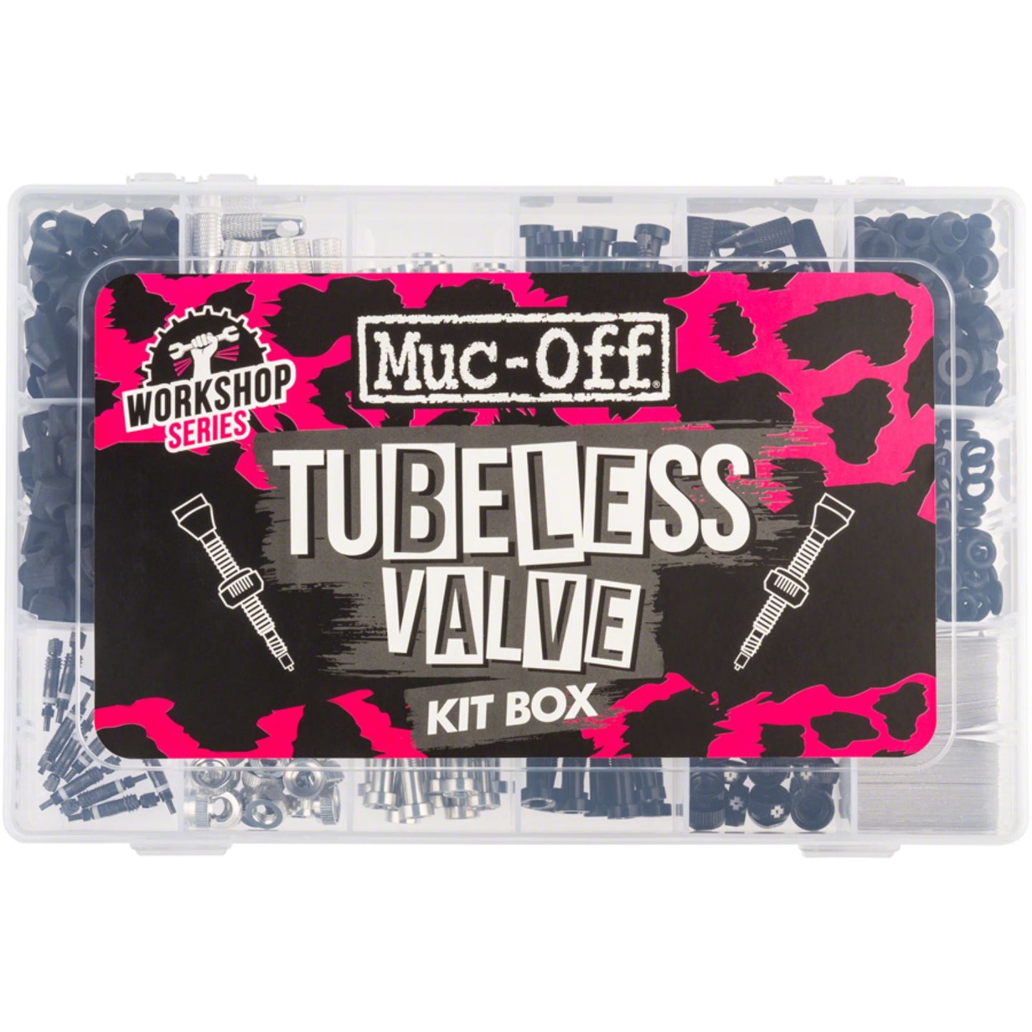 Muc-Off Workshop-Tubeless Valve Kit Box - Black/Silver [MPN: 20191]_1276213