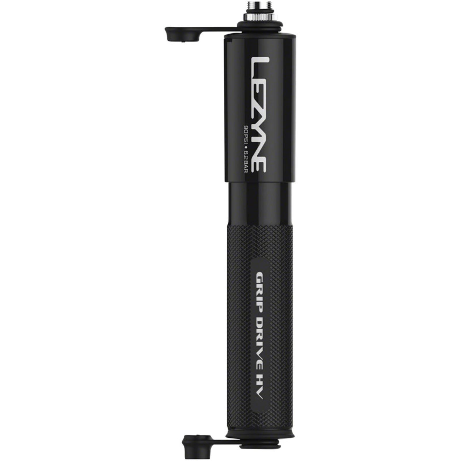 Lezyne Grip Drive HV Bike Pump 90PSI - Black, Small - 186 mm [MPN: 1-MP-GRIPHV-V1S04]_1277469