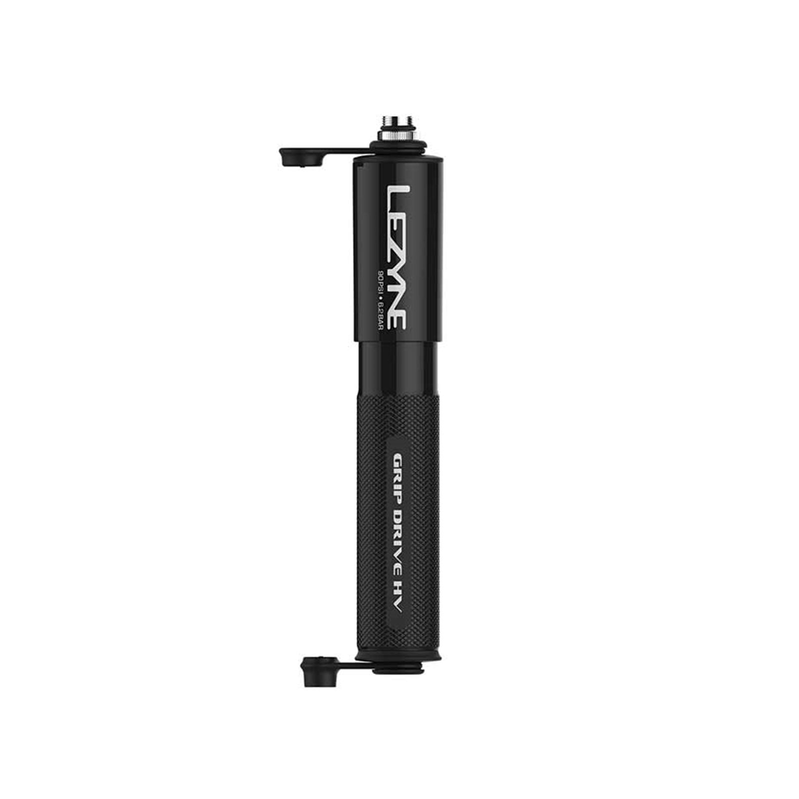 Lezyne Grip Drive HV Bike Pump 90PSI - Black, Small - 186 mm [MPN: 1-MP-GRIPHV-V1S04]_1119602