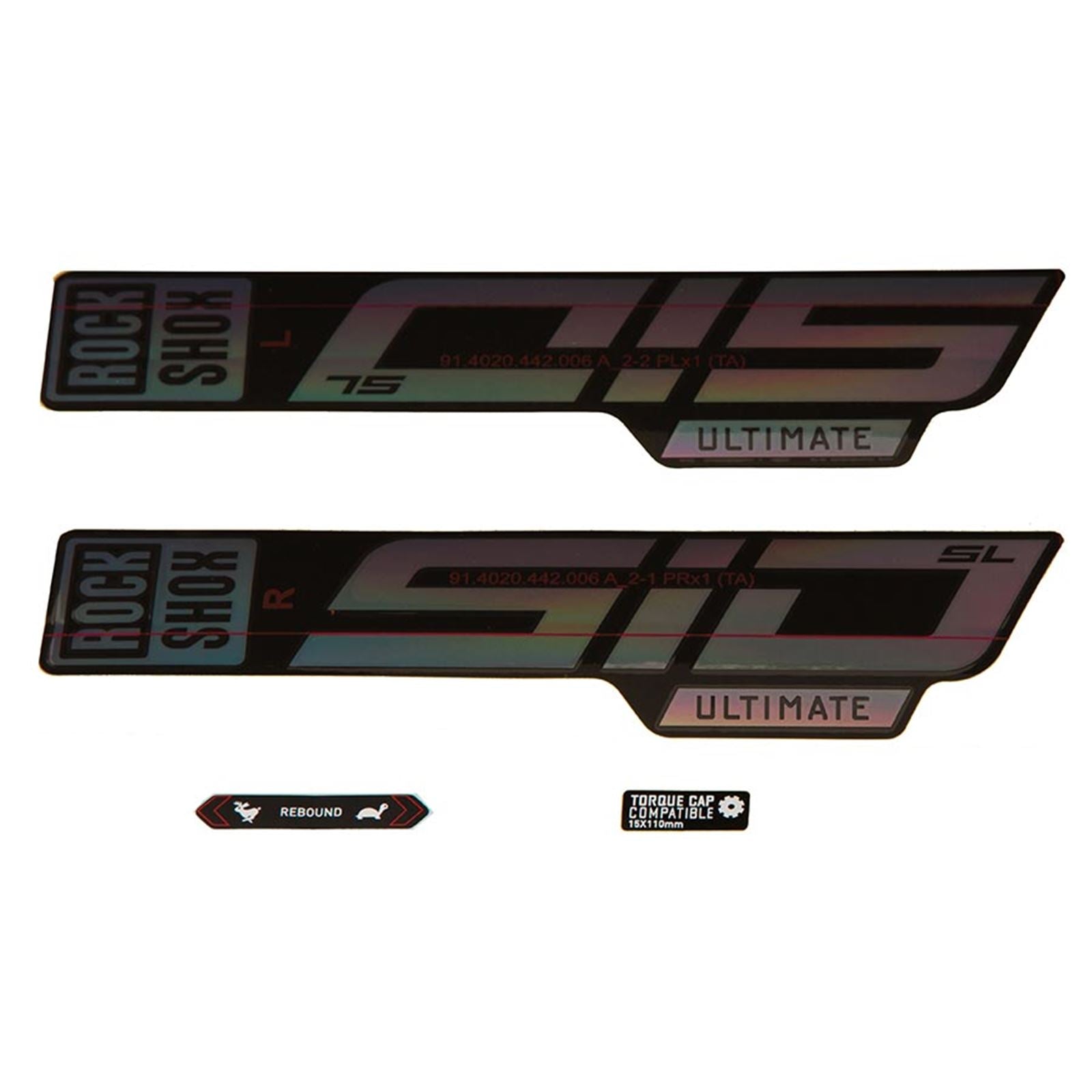RockShox SID SL Ultimate Decal Kit - Gloss Rainbow/Gloss Black 11.4018.105.038_1121171