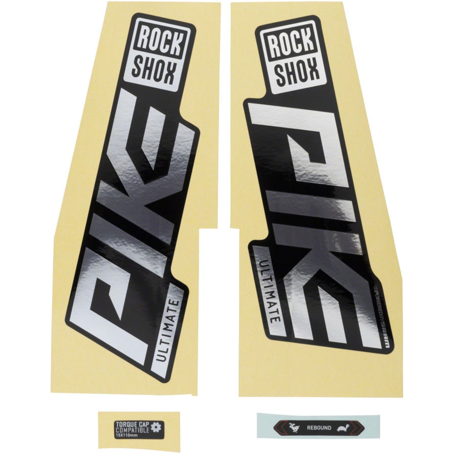 RockShox Pike Ultimate Decal Kit - Gloss Polar/Gloss Black Lowers 11.4018.105.044_1353309