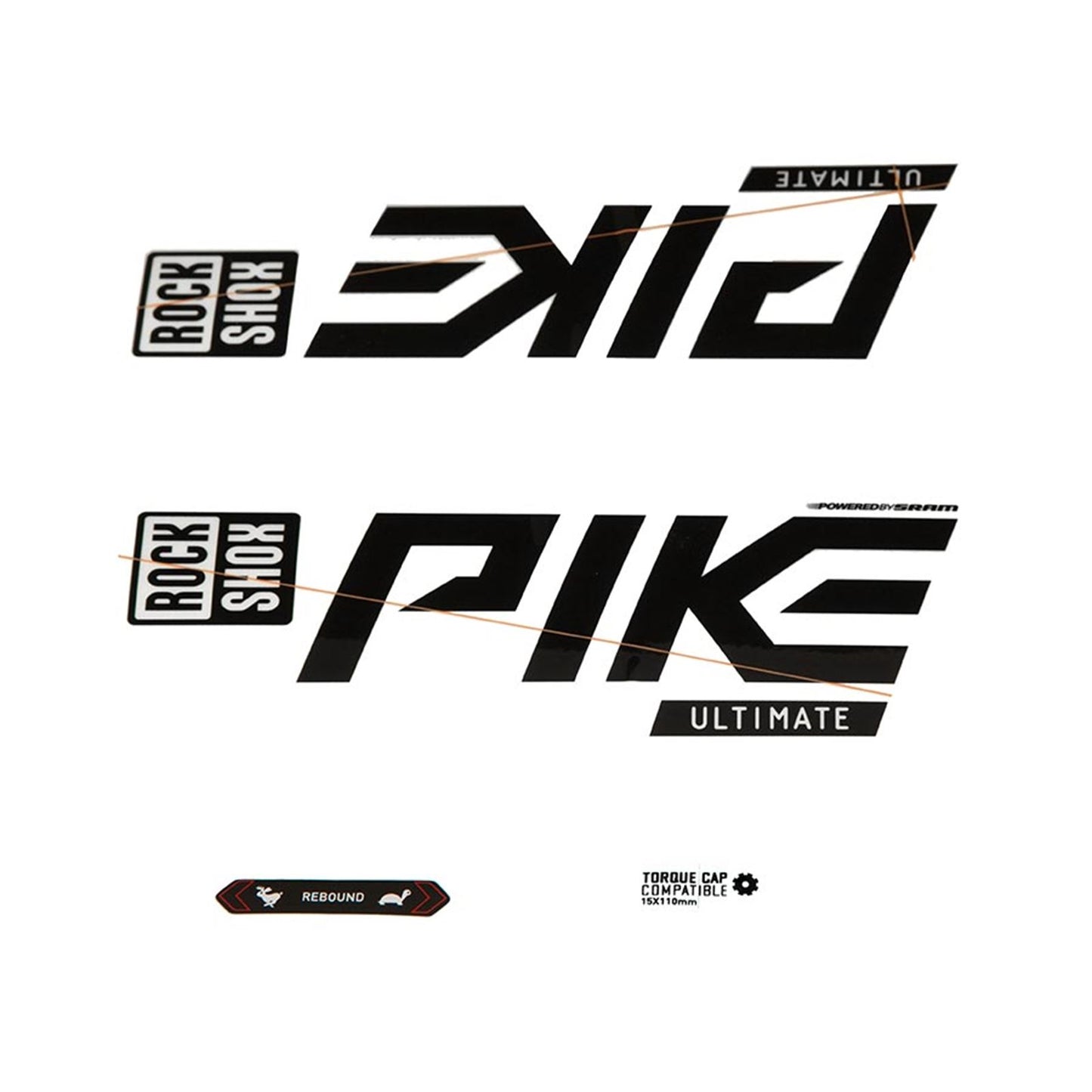 RockShox Pike Ultimate Decal Kit - Gloss Black/Silver 11.4018.105.046_1121129