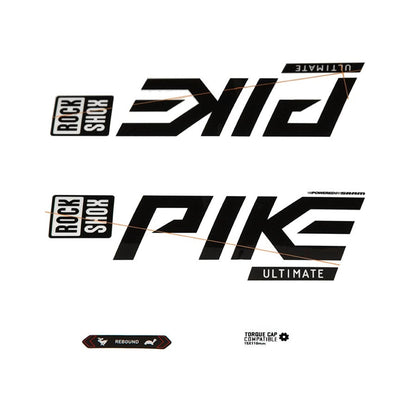 RockShox Pike Ultimate Decal Kit - Gloss Black/Silver 11.4018.105.046_1121129