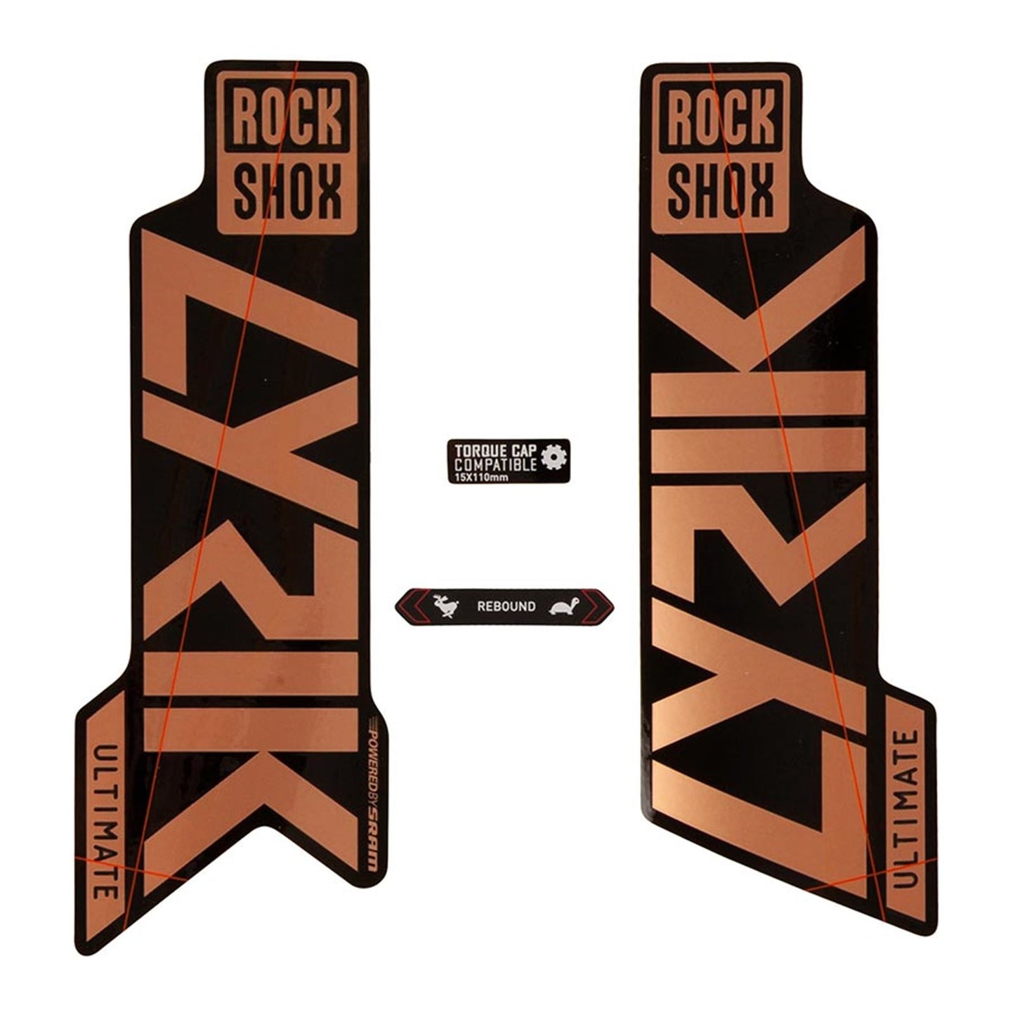 RockShox Lyrik Ultimate Decal Kit - Matte Copper/Gloss Black 11.4018.105.047_1121130