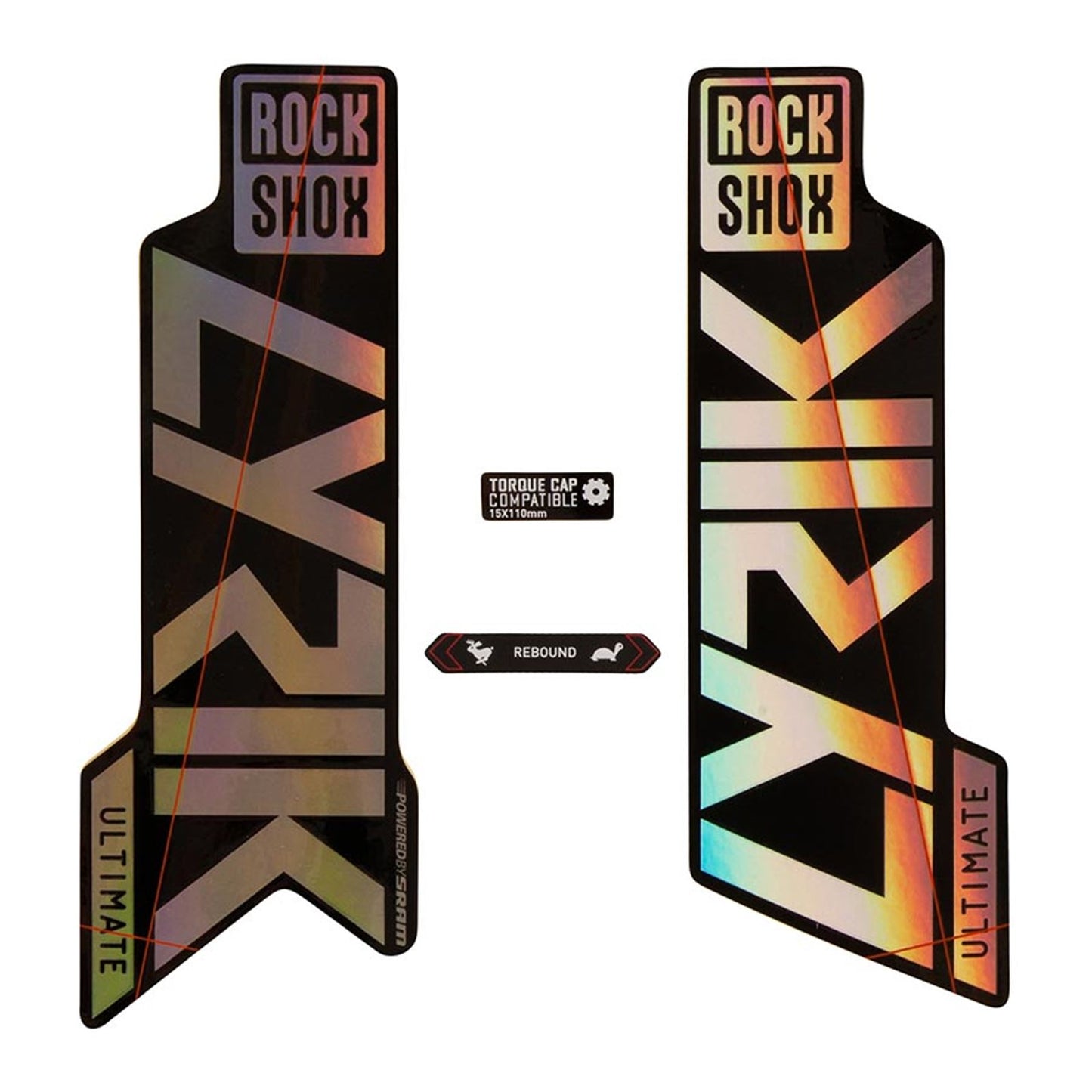 RockShox Lyrik Ultimate Decal Kit - Gloss Rainbow/Gloss Black 11.4018.105.049_1121132