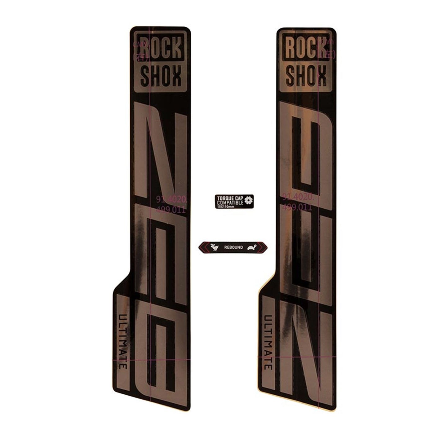 RockShox ZEB Ultimate Decal Kit - Gloss Polar/Gloss Black 11.4018.105.052_1121135