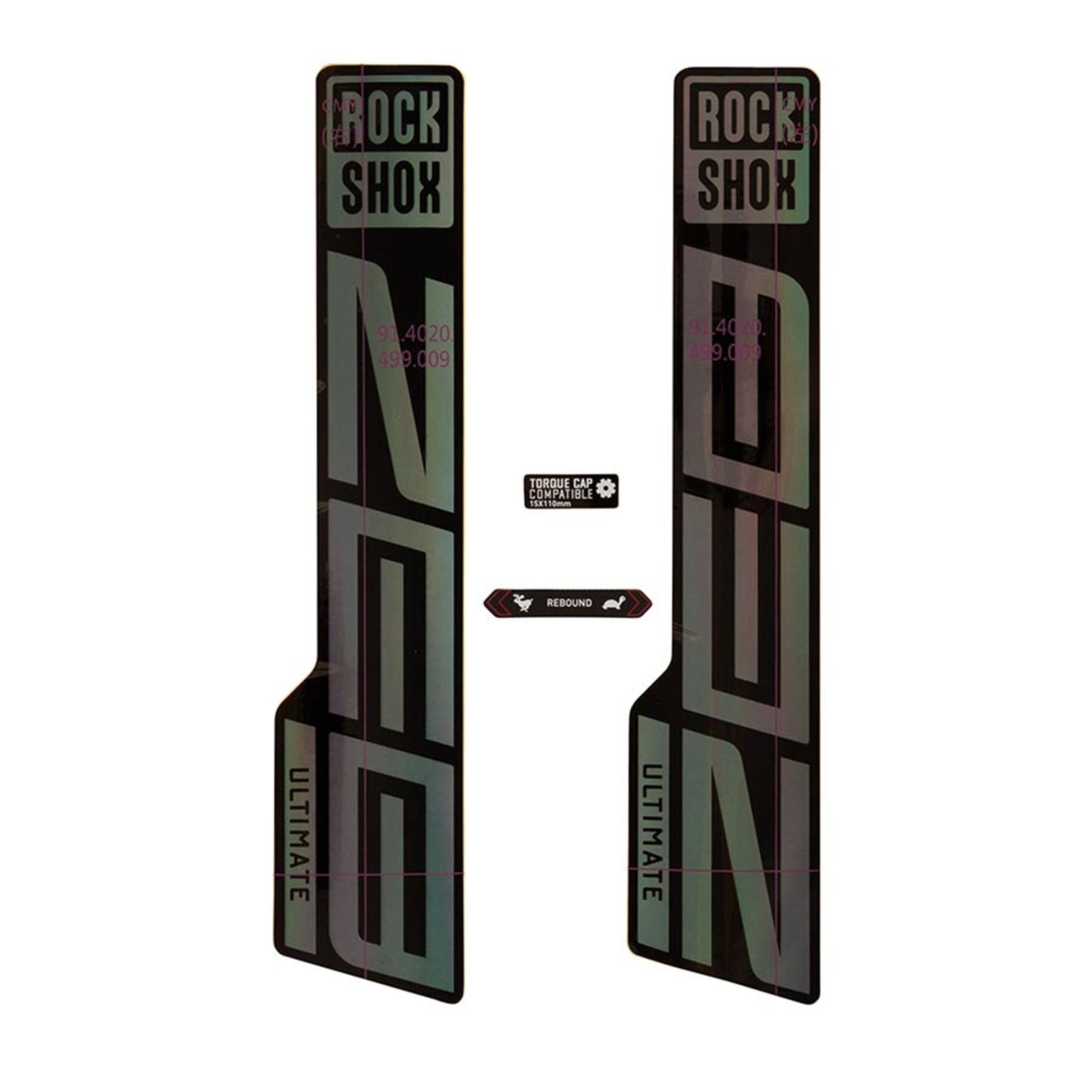 RockShox ZEB Ultimate Decal Kit - Gloss Rainbow/Gloss Black 11.4018.105.053_1121136