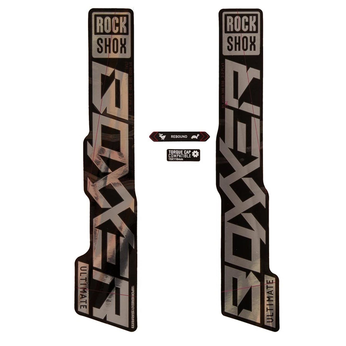 RockShox BoXXer Ultimate Decal Kit - Gloss Polar/ Gloss Black [MPN: 11.4018.105.055]_1121138