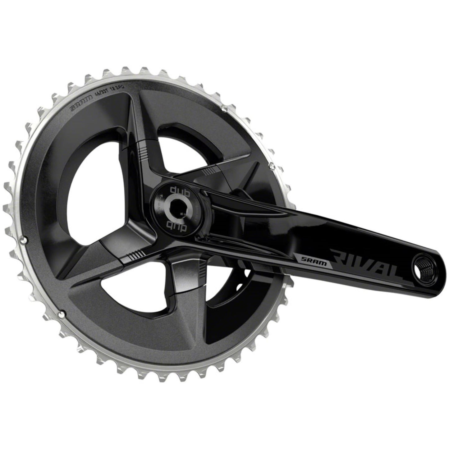 SRAM Rival D1 2x Crankset Speed: 12 - 175mm - Black [MPN: 00.6118.614.007]_1296589