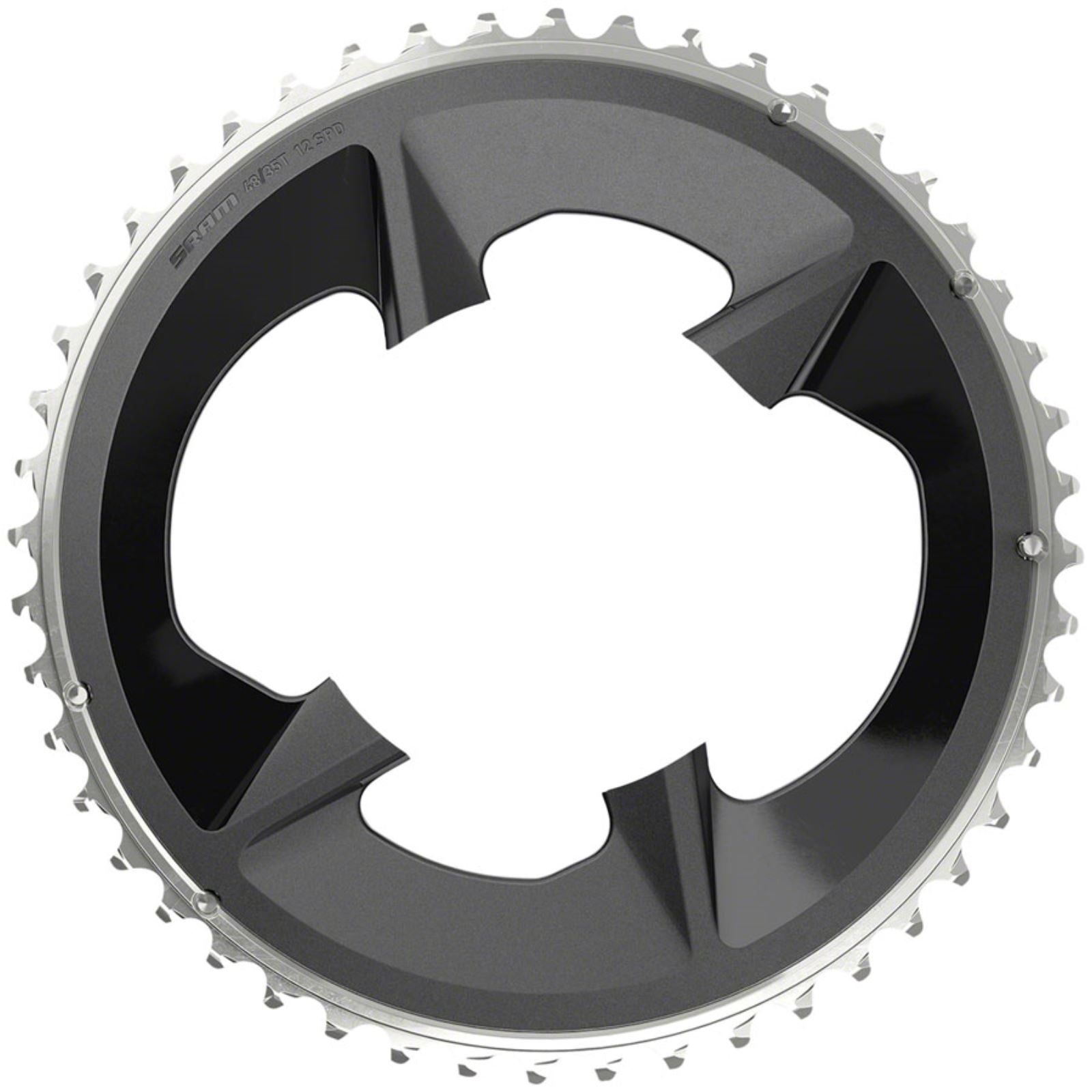 SRAM Rival D1 2x 107mm Chainring - Teeth: 48 - Aluminum - Black [MPN: 00.6218.029.000]_1296413