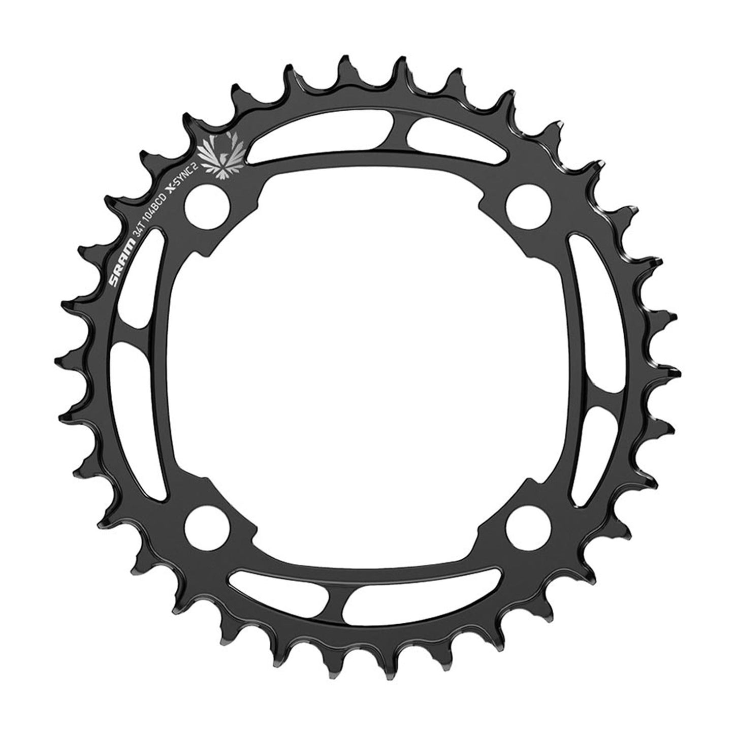 SRAM X-Sync 2 Steel Eagle Chainring - 34T, 104mm Bolt, Black  [MPN: 11.6218.045.000]_1124240