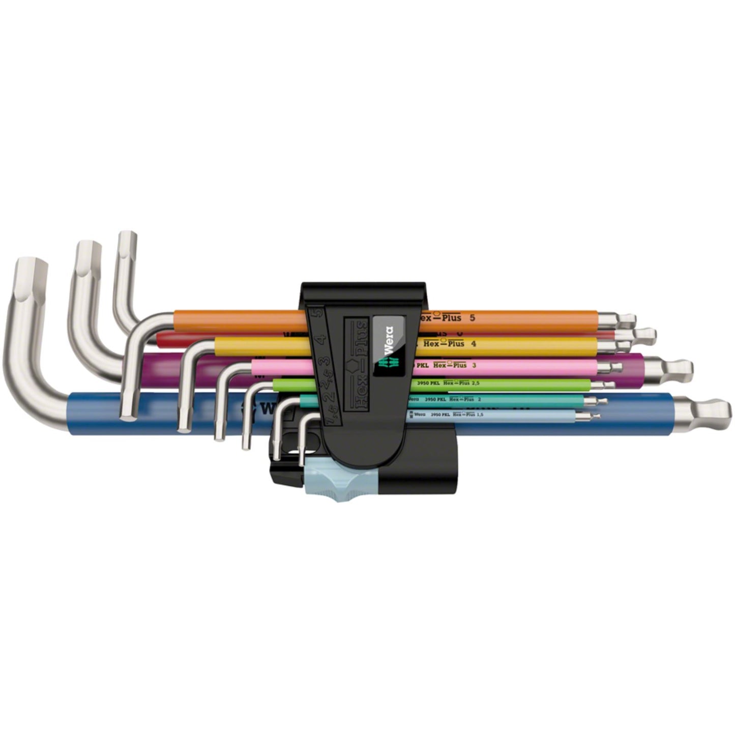 Wera 3950 SPKL Hex Wrench Multicolor Long Arm Hex Set - 9-Pieces [MPN: 05022669001]_1275018