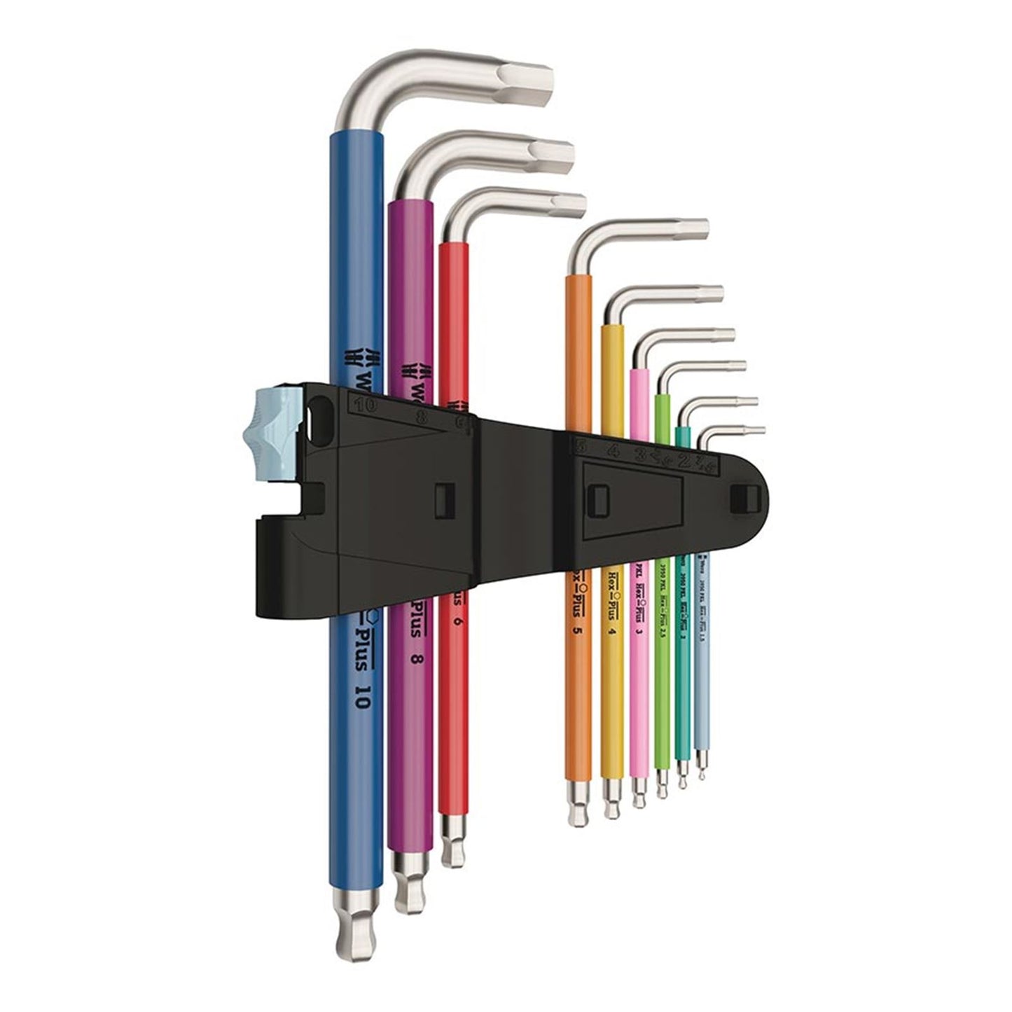 Wera 3950 SPKL Hex Wrench Multicolor Long Arm Hex Set - 9-Pieces [MPN: 05022669001]_1125231