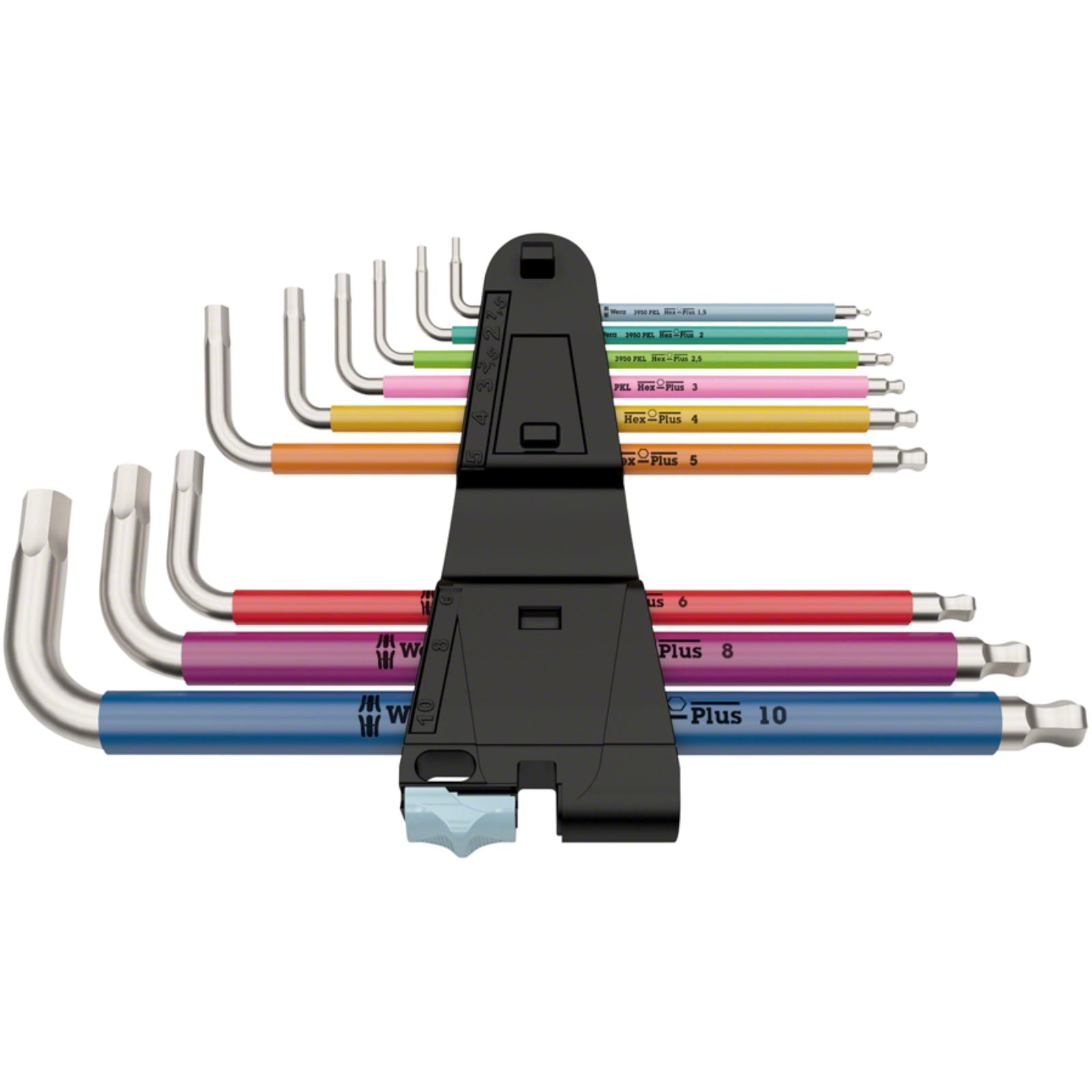 Wera 3950 SPKL Hex Wrench Multicolor Long Arm Hex Set - 9-Pieces [MPN: 05022669001]_1275019