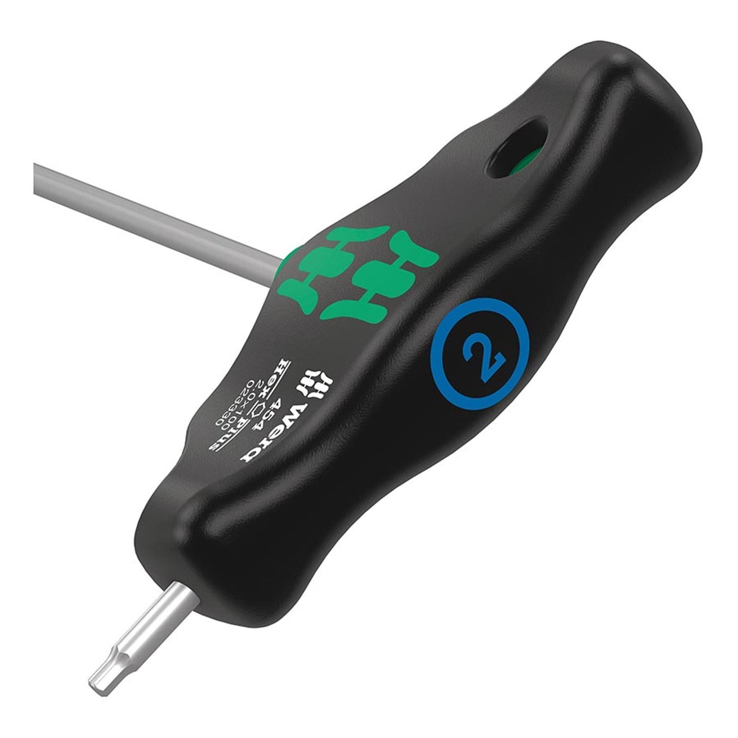Wera 454 T-Handle Hex-Plus Wrench - 2.0 x100mm Metric [MPN: 05023330001]_1125233