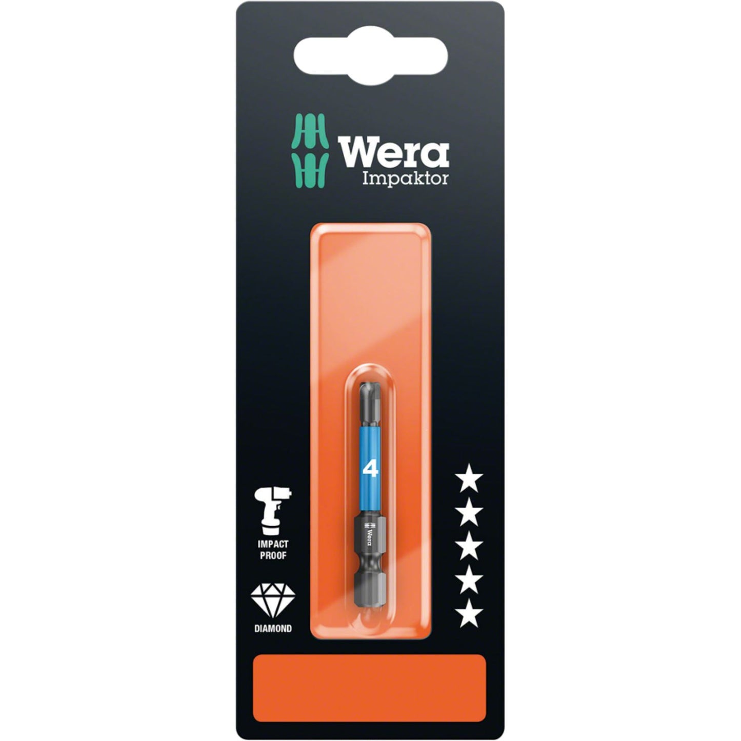 Wera 840/4 IMP DC Impactor Bits SB - Hex-Plus 4.0 x 50mm [MPN: 05073944001]_1274953