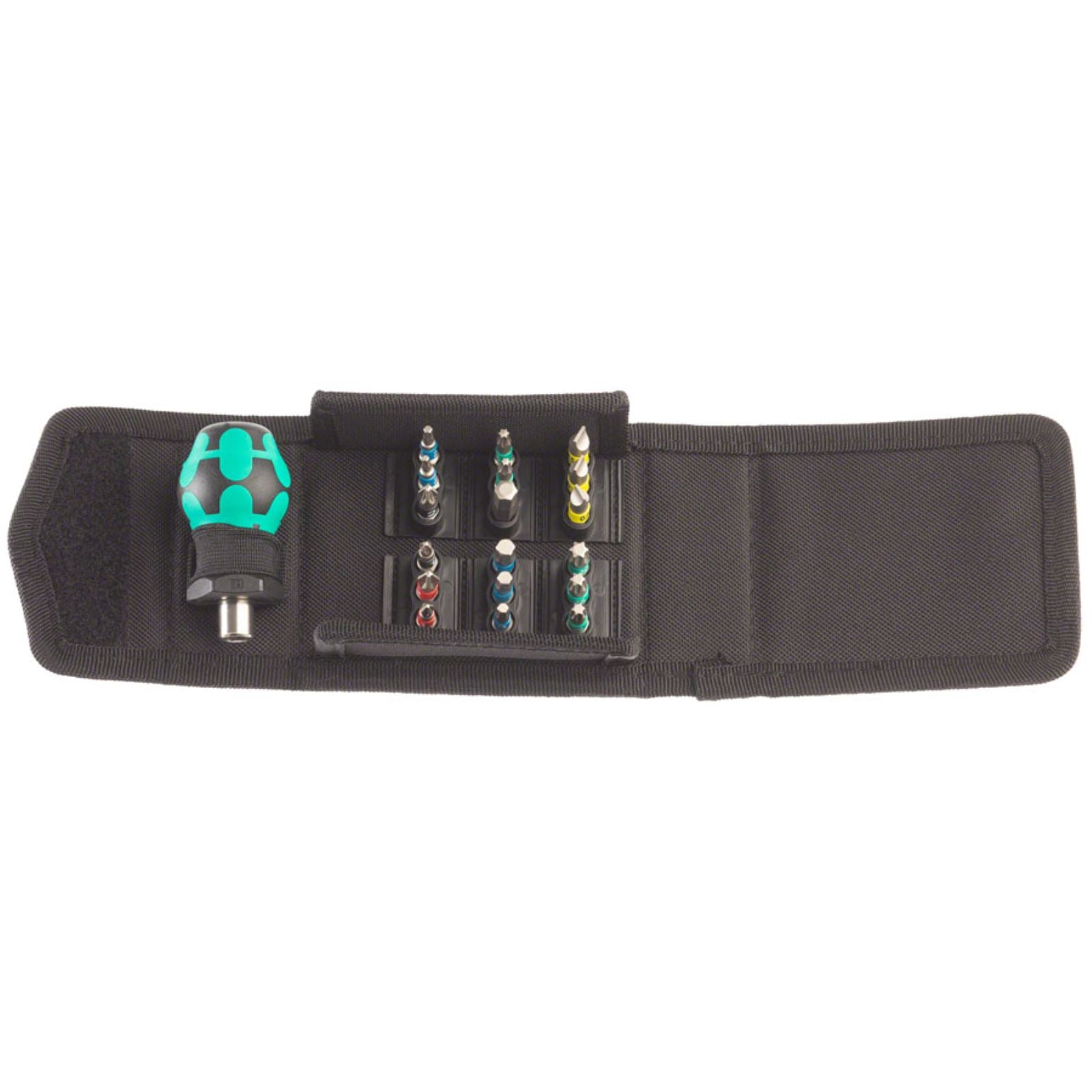 Wera Kraftform Kompakt Stubby 1 Screwdriver 1/4'' Bits and Pouch Included [MPN: 05057471001]_1277098