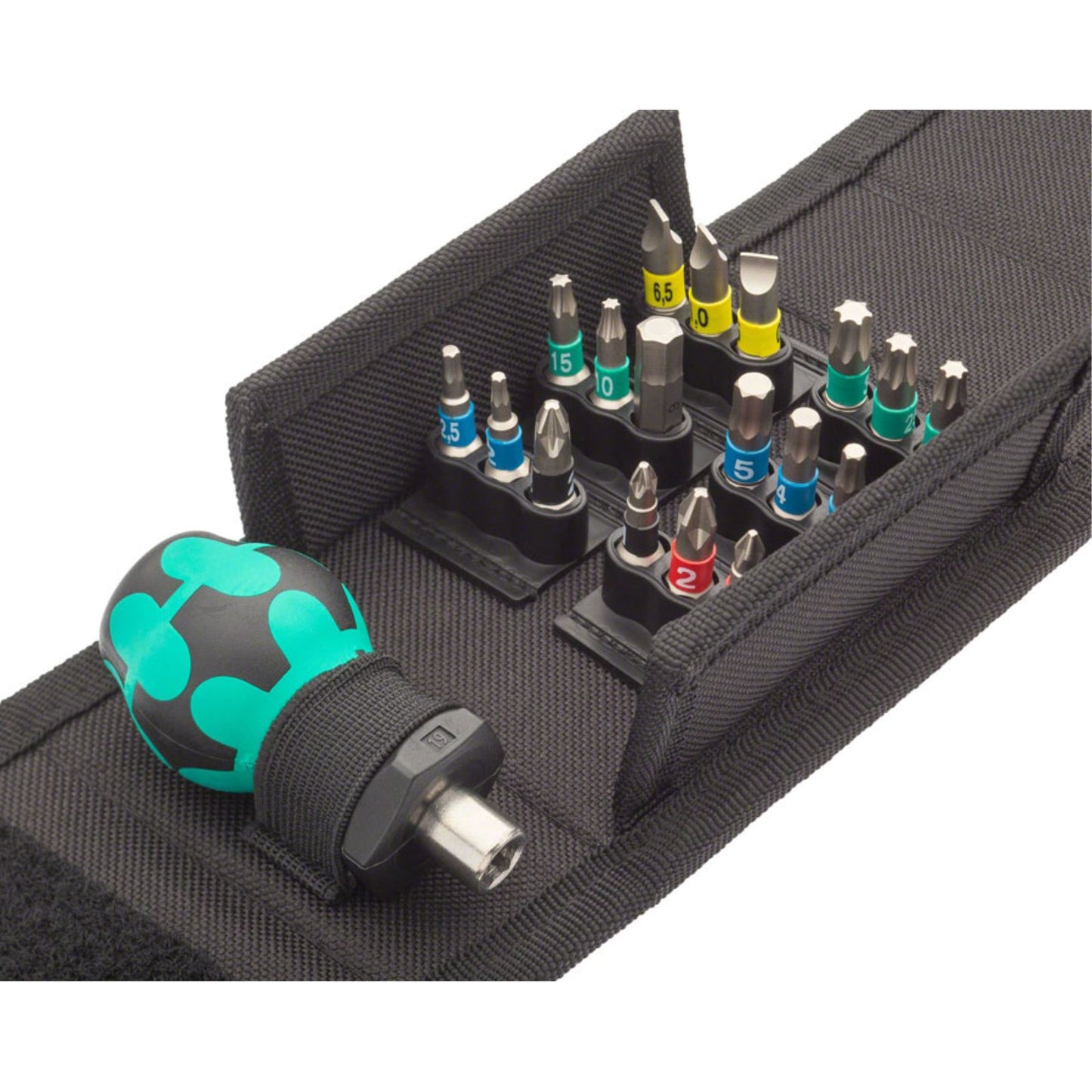 Wera Kraftform Kompakt Stubby 1 Screwdriver 1/4'' Bits and Pouch Included [MPN: 05057471001]_1277099