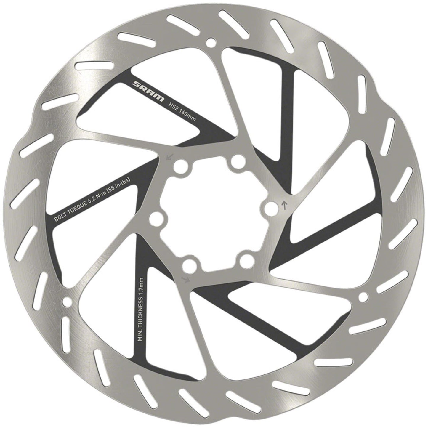 SRAM HS2 6-bolt Rotor - 160mm ISO 6B [MPN: 00.5018.176.000]_1340574