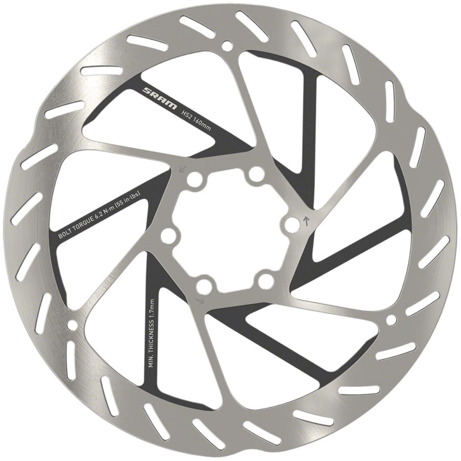 SRAM HS2 6-bolt Rotor - 160mm ISO 6B [MPN: 00.5018.176.000]_1340574