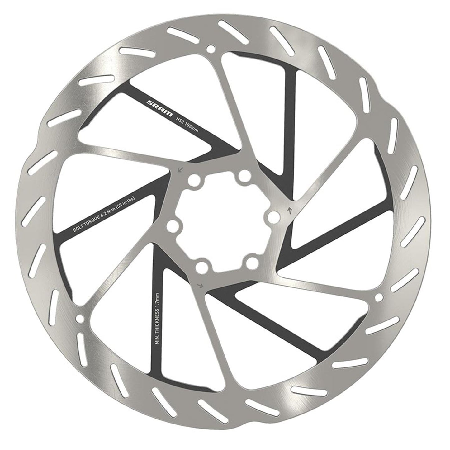 SRAM HS2 6-bolt Rotor - 180mm ISO 6B [MPN: 00.5018.176.001]_1125476
