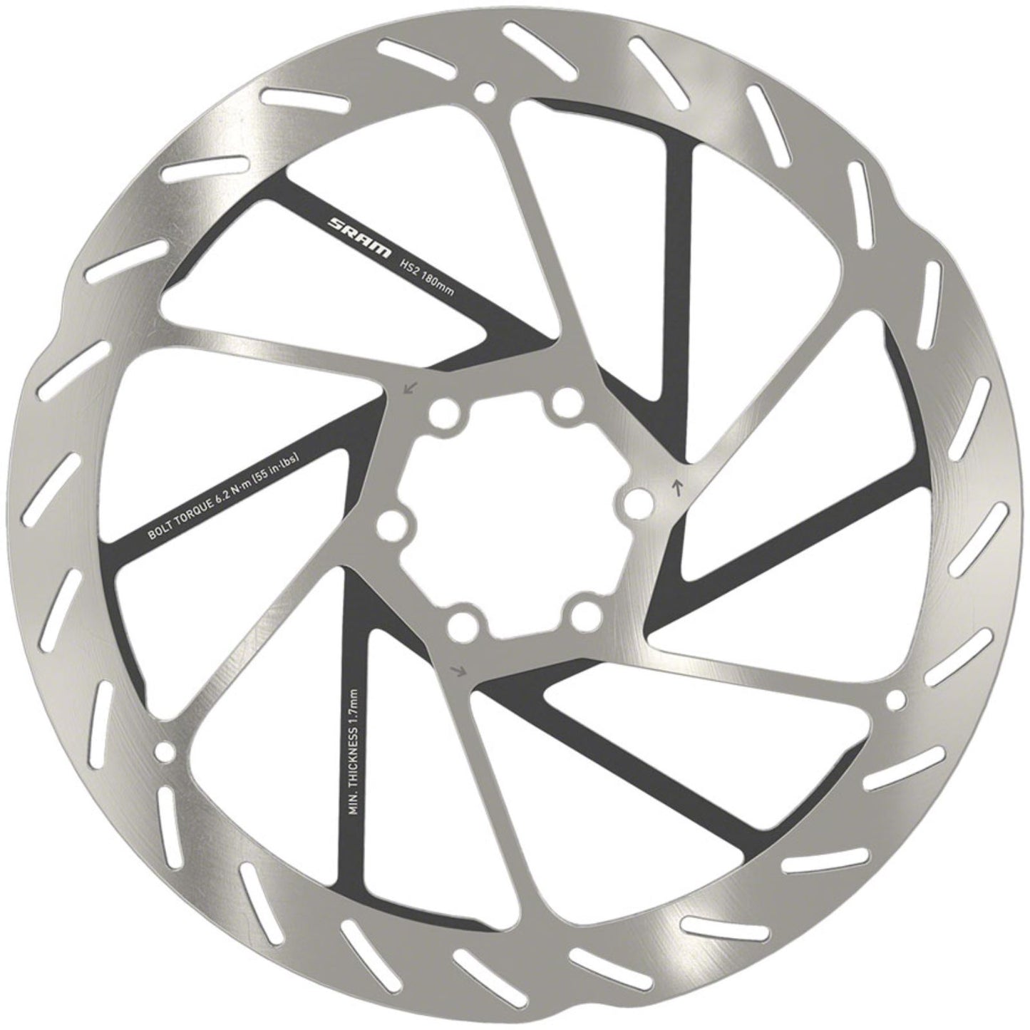 SRAM HS2 6-bolt Rotor - 180mm ISO 6B [MPN: 00.5018.176.001]_1340573