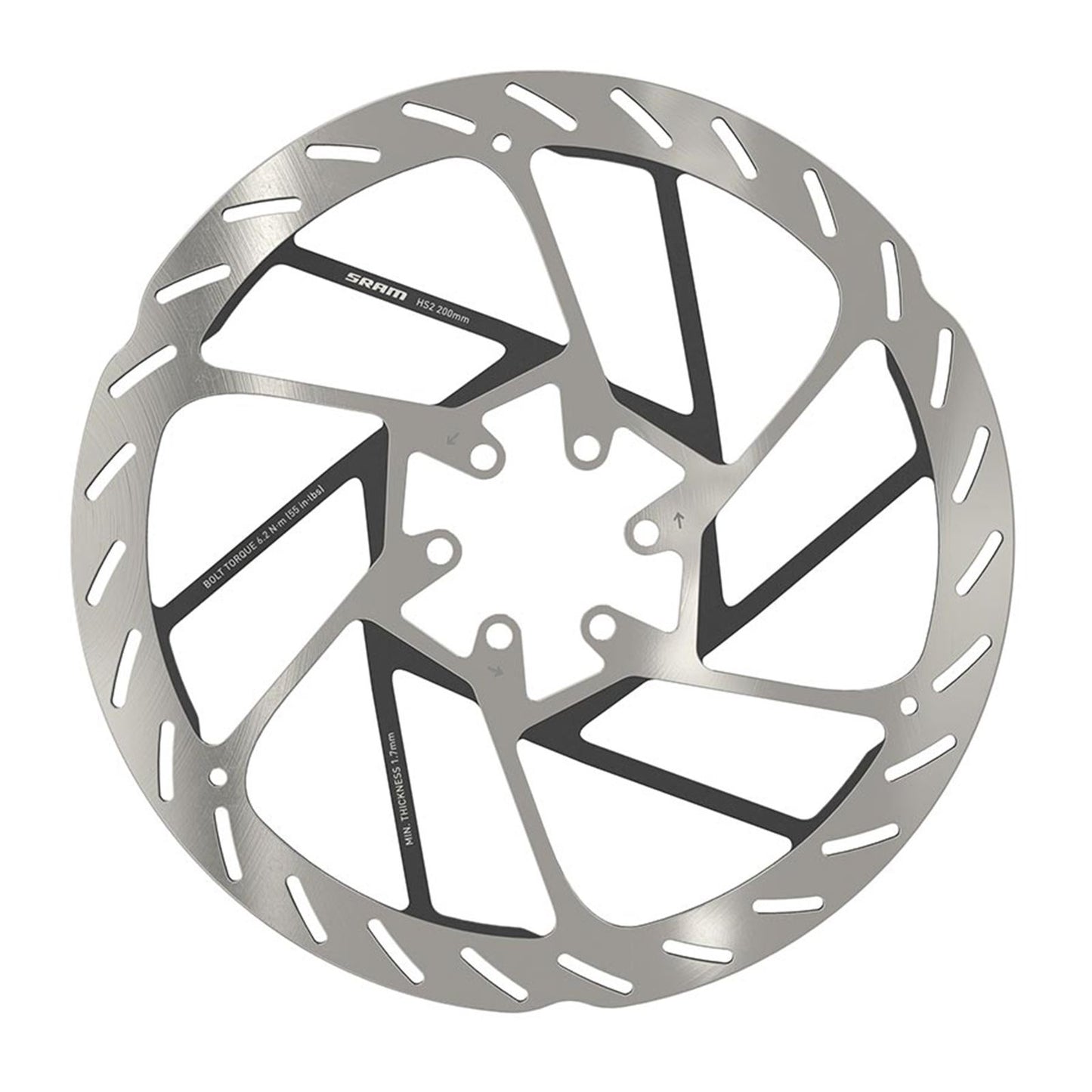 SRAM HS2 6-bolt Rotor - 200mm ISO 6B [MPN: 00.5018.176.002]_1125500