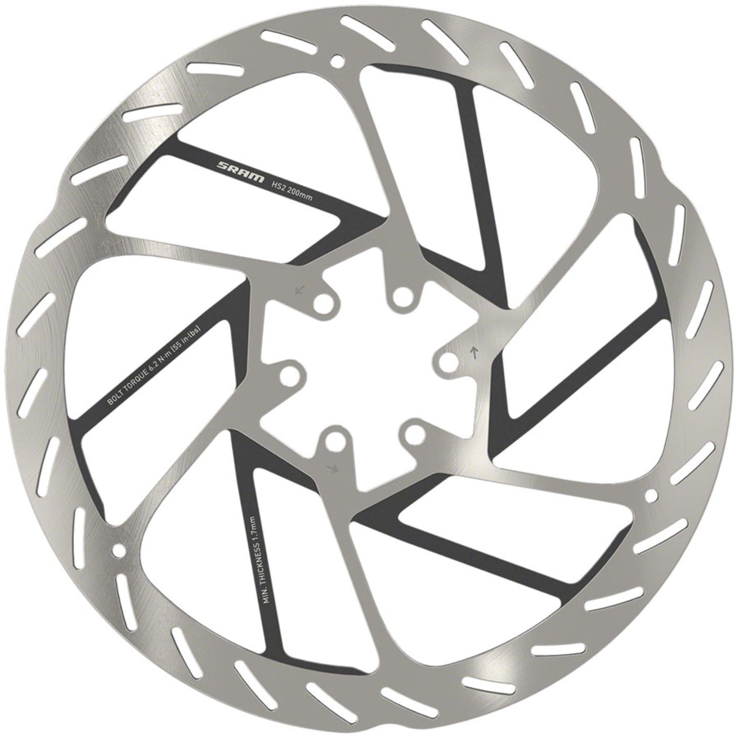 SRAM HS2 6-bolt Rotor - 200mm ISO 6B [MPN: 00.5018.176.002]_1340570