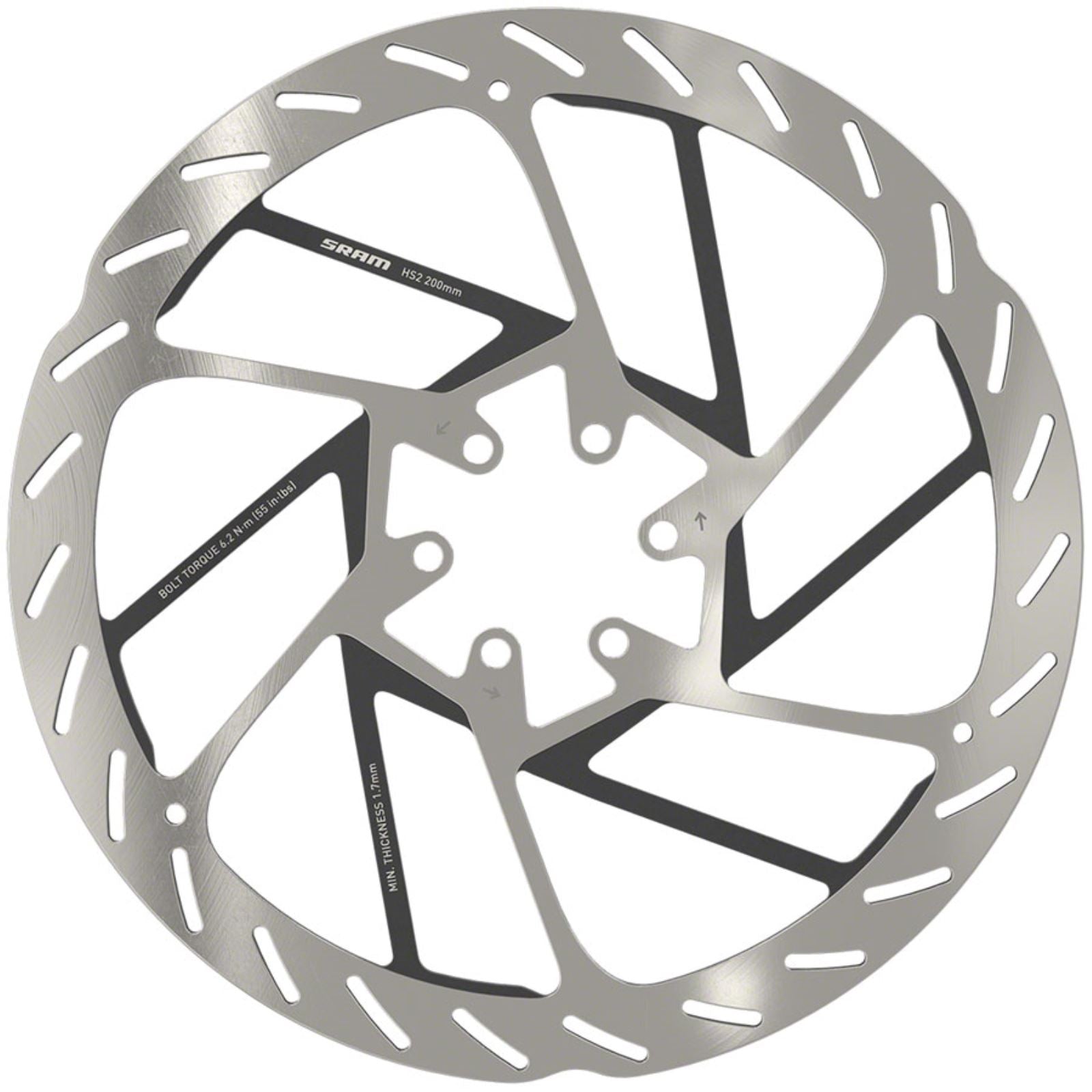 SRAM HS2 6-bolt Rotor - 200mm ISO 6B [MPN: 00.5018.176.002]_1340570