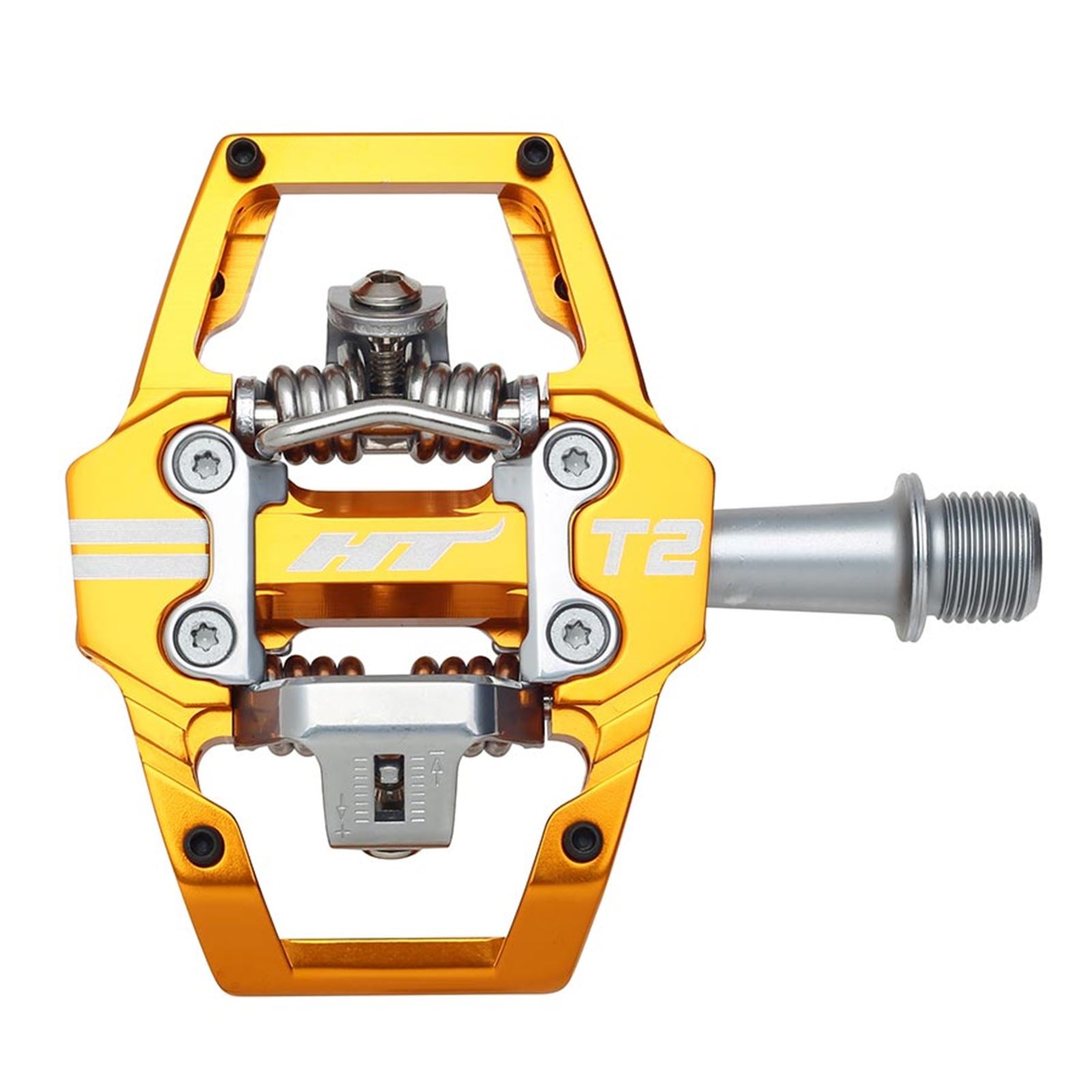 HT Components T2 Enduro Race Bike Pedals - Aluminum - Orange - Pair [MPN: 102001T2XXXX2Y51G1X1]_1125741