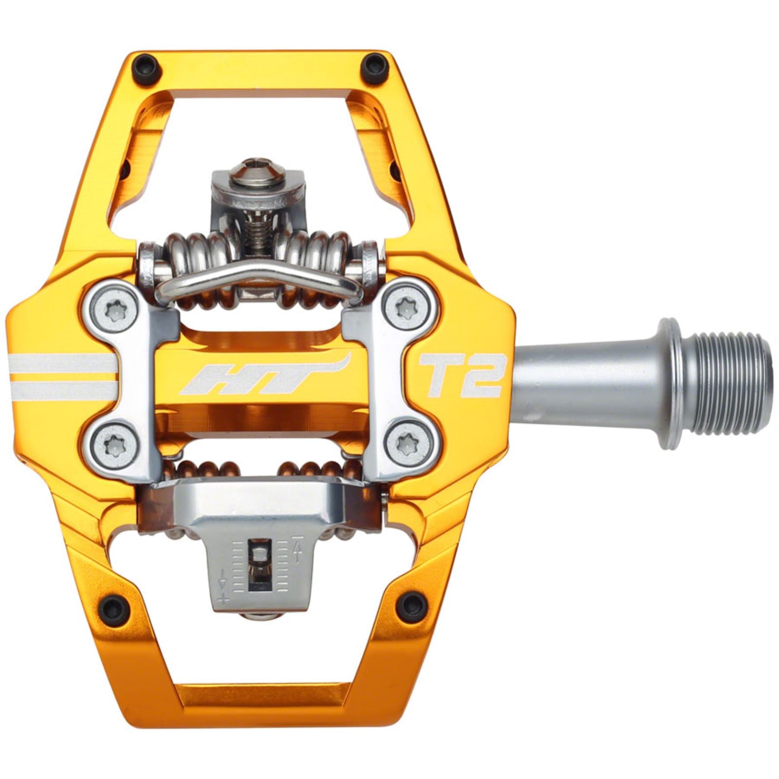 HT Components T2 Enduro Race Bike Pedals - Aluminum - Orange - Pair [MPN: 102001T2XXXX2Y51G1X1]_1347965