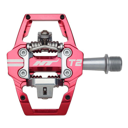 HT Components T2 Enduro Race Bike Pedals - Aluminum - Red - Pair [MPN: 102001T2XXXX2Y11G1X1]_1125742