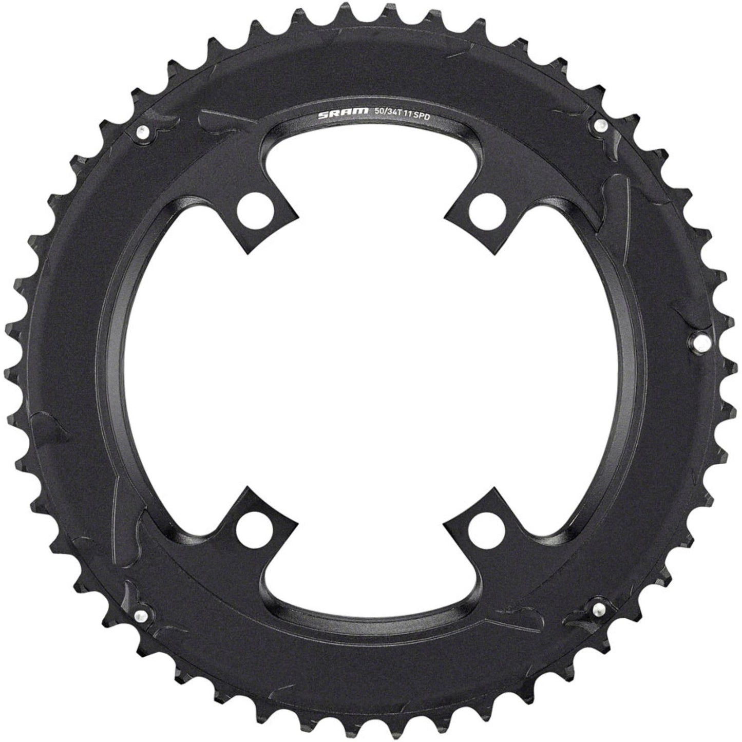 SRAM Road 110mm Asymmetrical Chainring Teeth: 50 - Aluminum - Black [MPN: 11.6218.039.000]_1241657