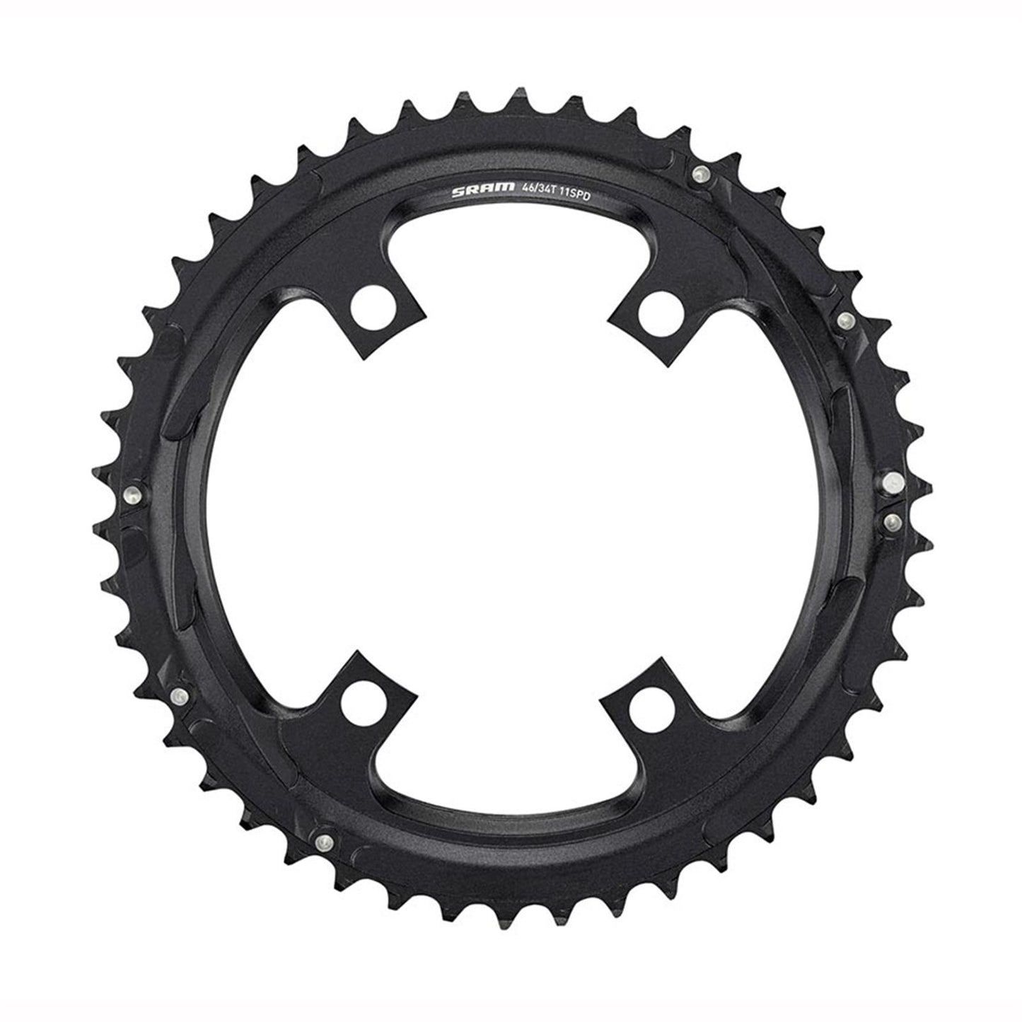 SRAM Road 110mm Asymmetrical Chainring Teeth: 46 - Aluminum - Black [MPN: 11.6218.039.001]_1125915