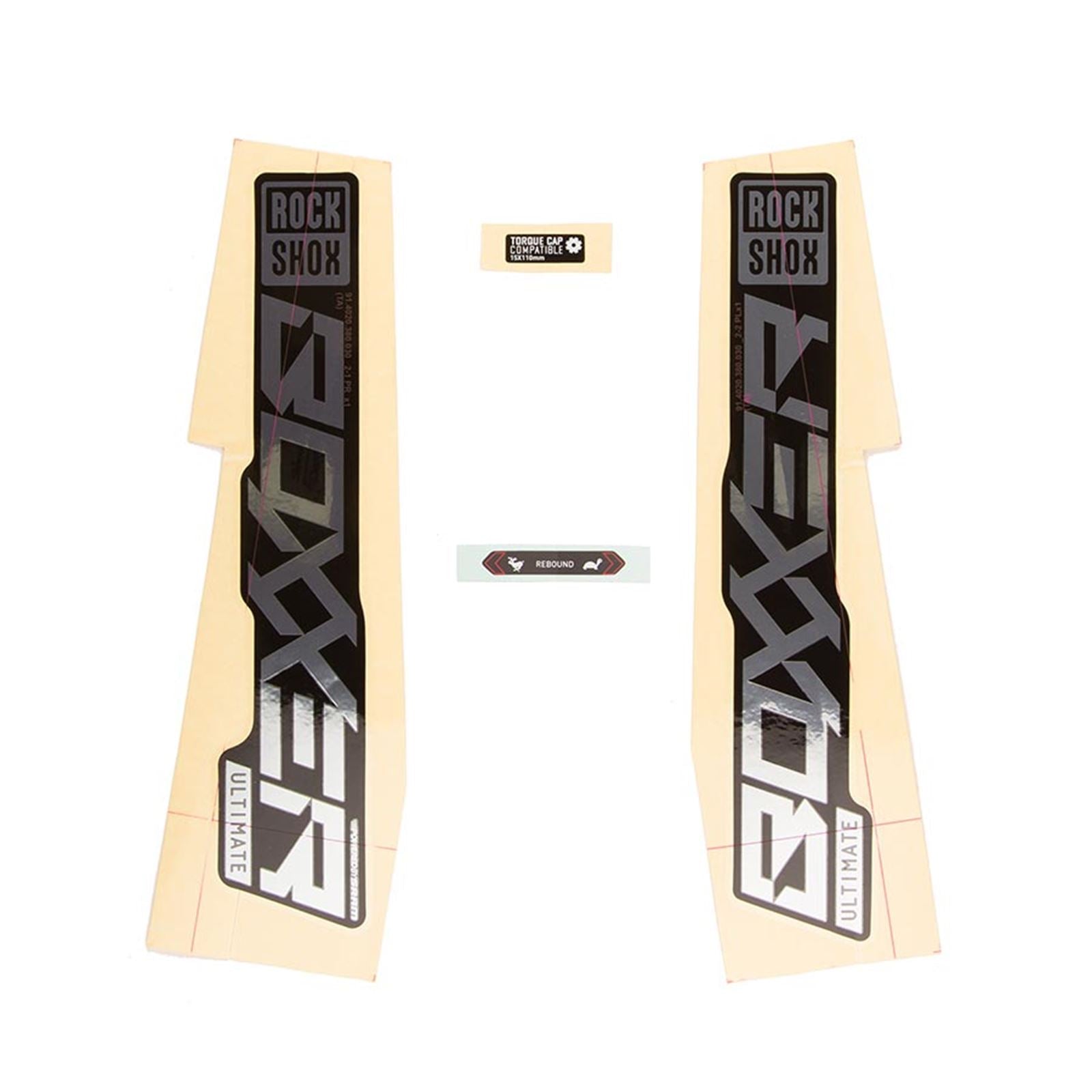 RockShox Decal Kit for Boxxer ULT - Polar/Black 11.4018.105.003_1135079