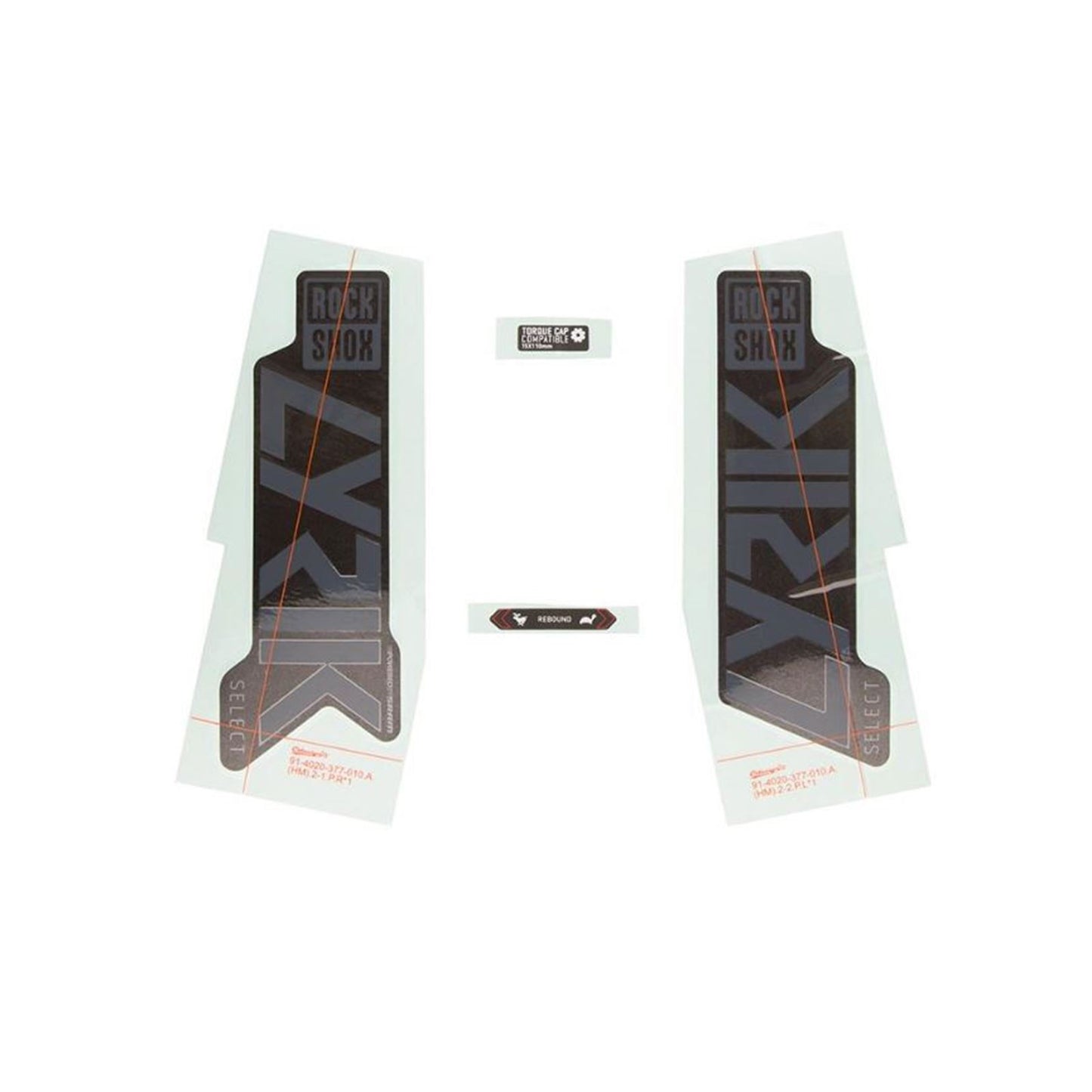 RockShox Fork Decal Kit for Lyrik Select - Grey for Diffusion Black 11.4018.105.011_978129
