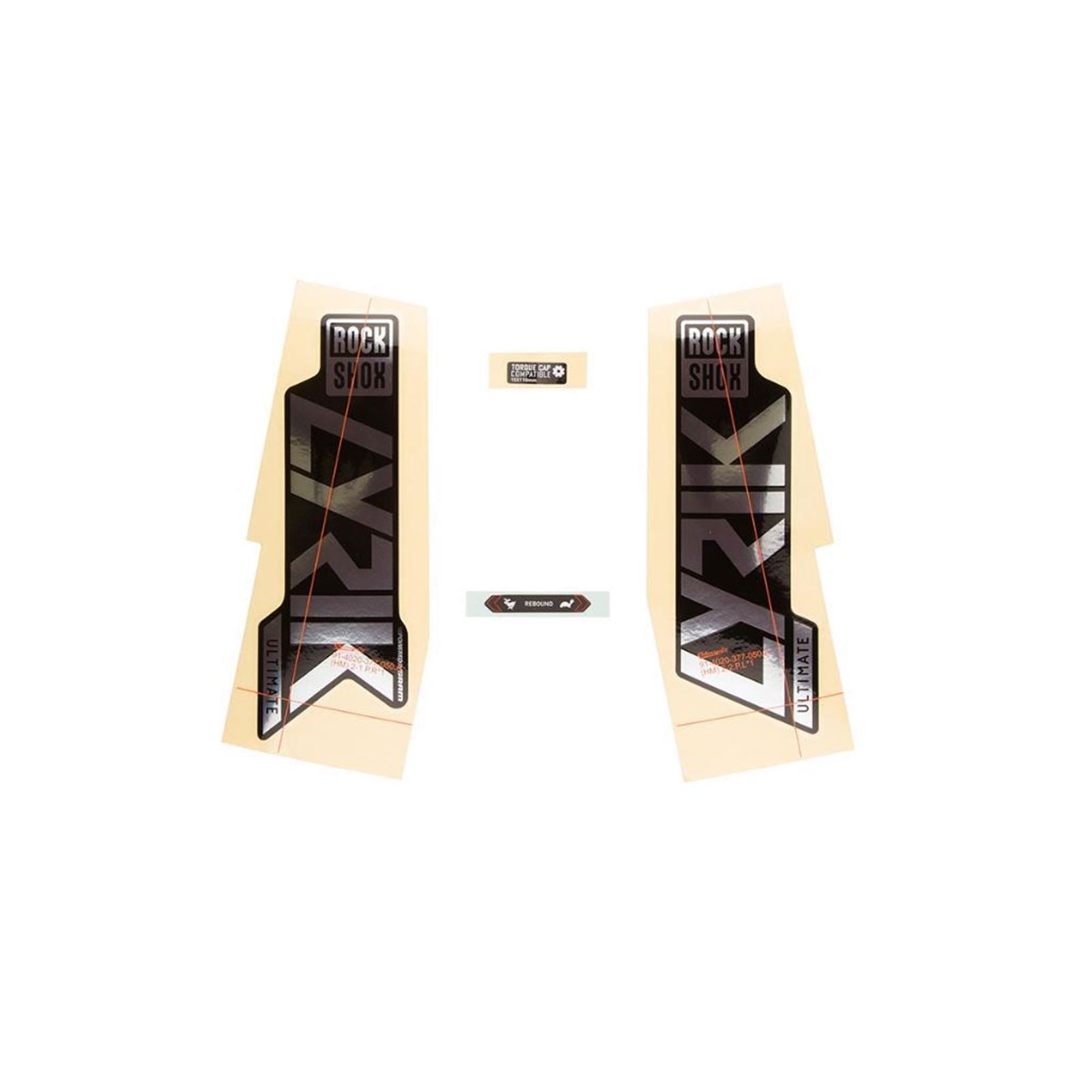 RockShox Decal Kit for Lyrik Ultimate - Polar Foil for Gloss Black 11.4018.105.015_978132