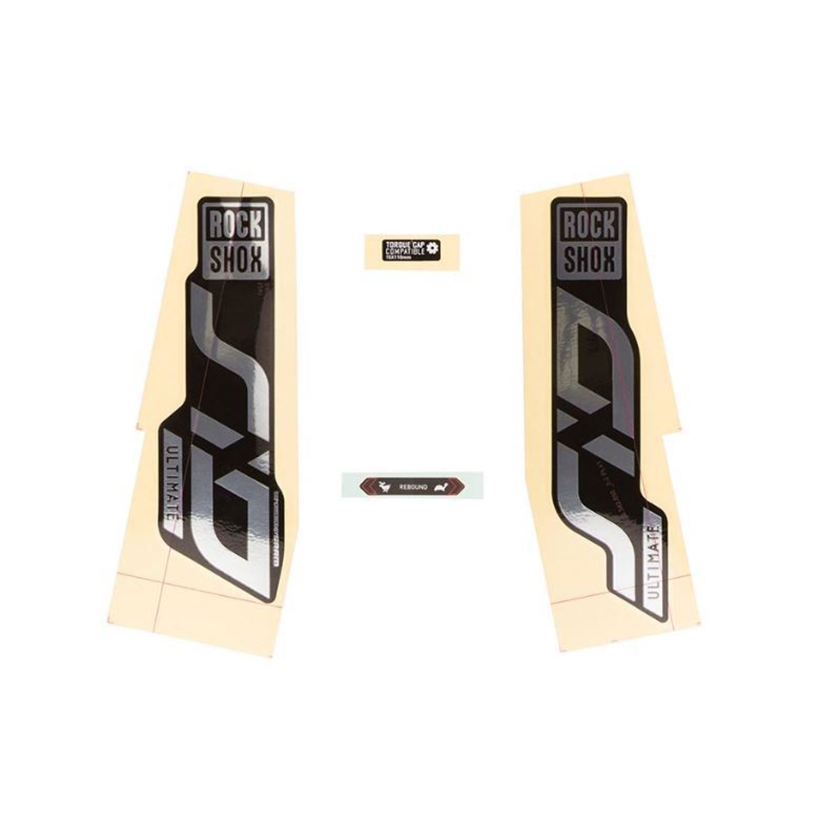 RockShox Decal Kit for SID 80-100 Ultimate - Polar Foil for Gloss Black 11.4018.105.027_978138