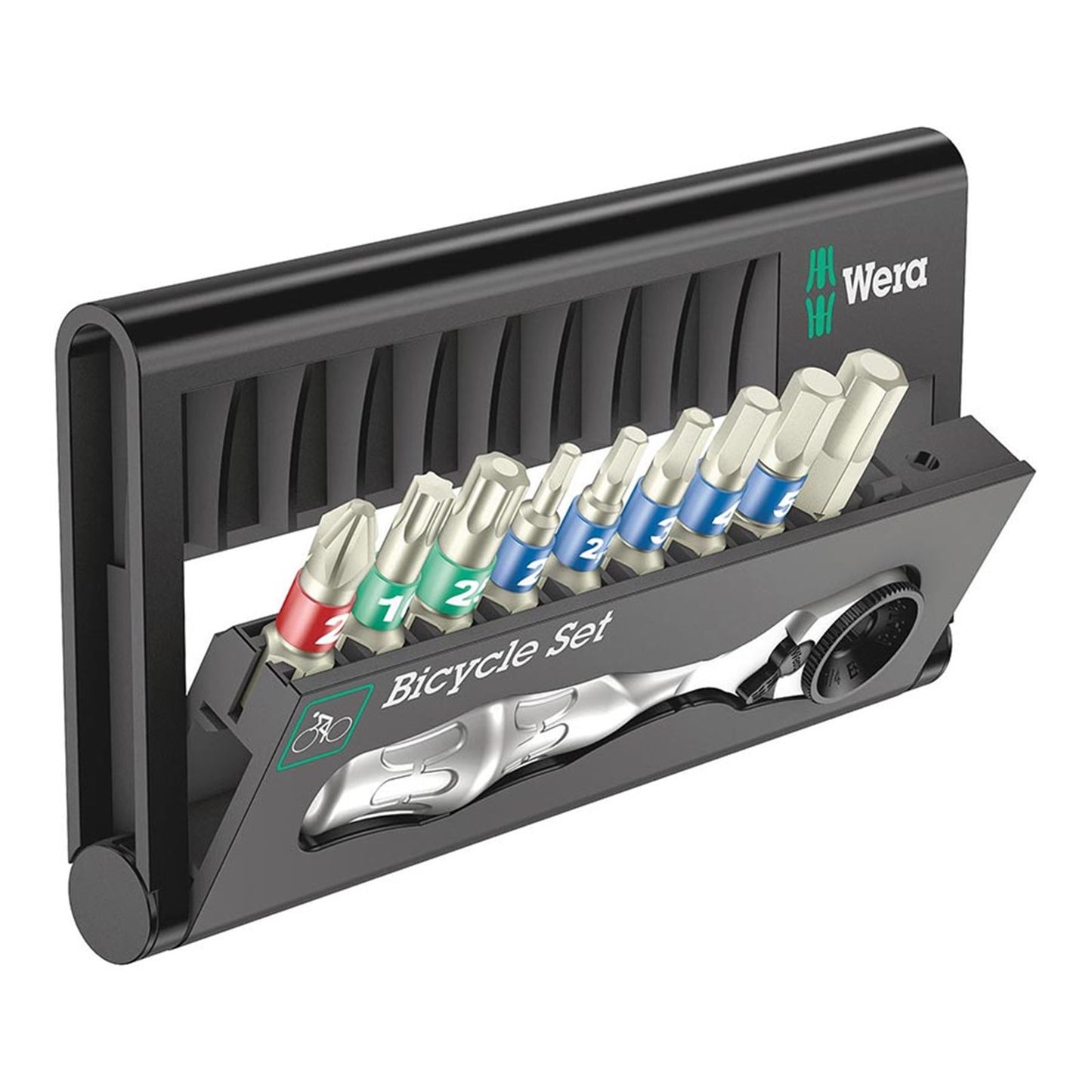 Wera Bicycle Set 9 Bit-Check with Mini Bit Ratchet - 1/4'' Hex Kit [MPN: 05004177001]_1126835