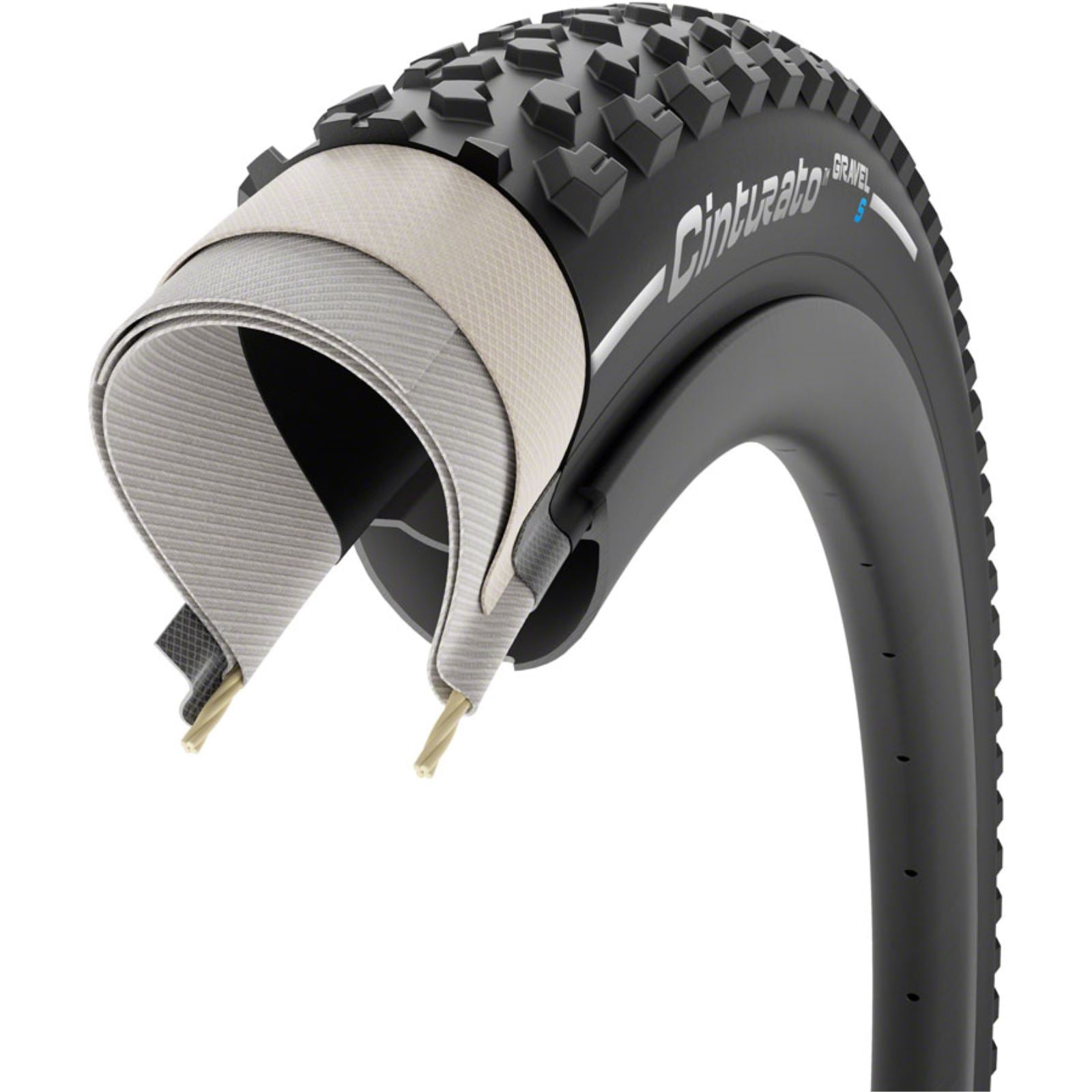 Pirelli - Bicycle Cinturato GRAVEL S Gravel Bike Tire 700x40C - Black 4161800_1357552