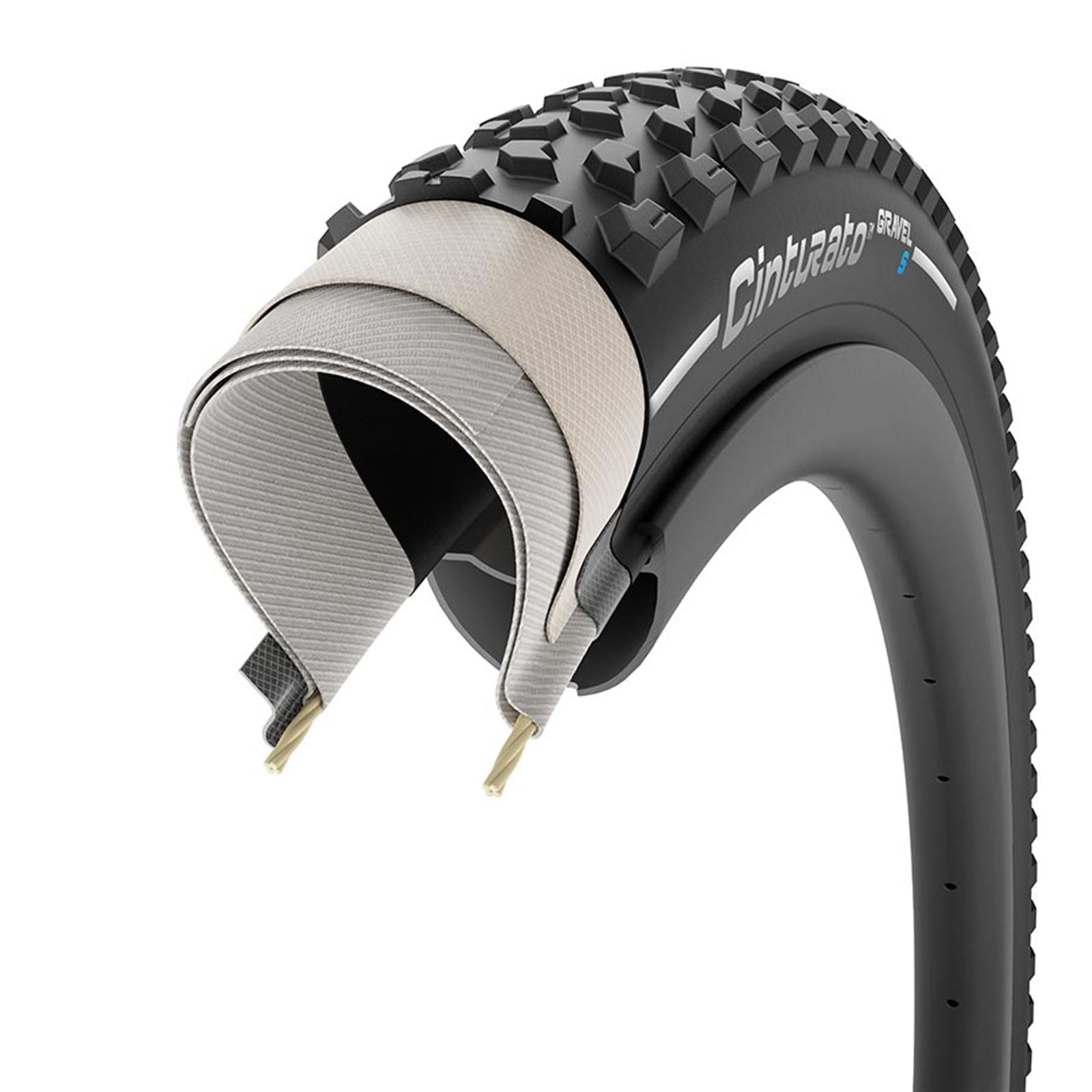 Pirelli - Bicycle Cinturato Gravel Bike Tire - 700x45C - Black 4161900_1127547