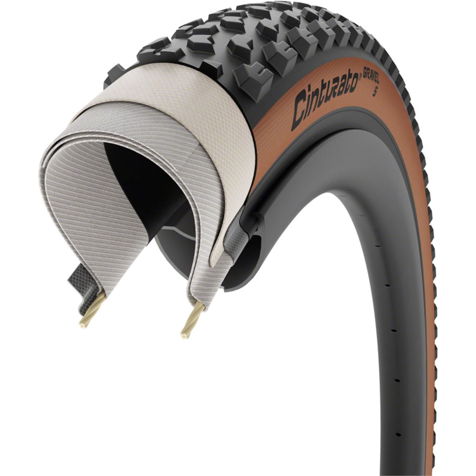 Pirelli - Bicycle Cinturato GRAVEL S Gravel Bike Tire 700x40C - Tanwall 4162100_1357496