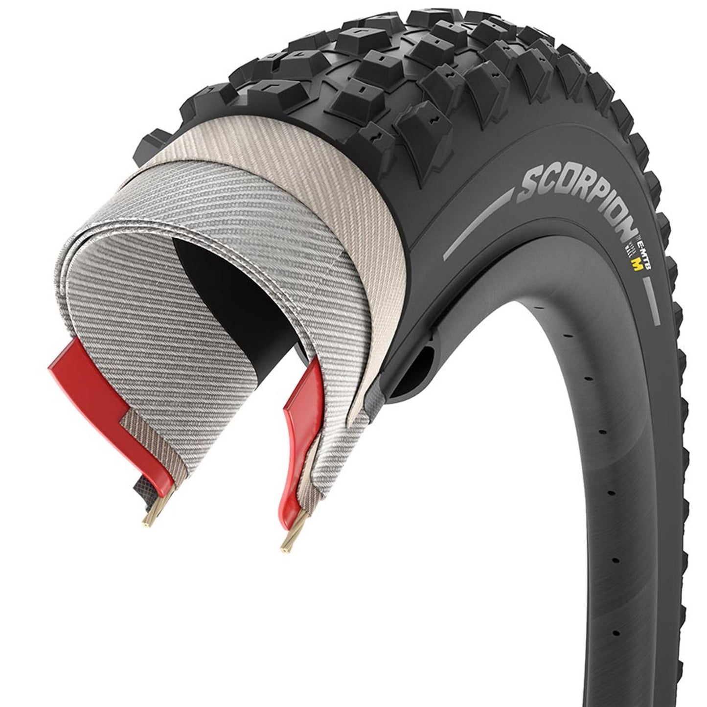 Pirelli - Bicycle Scorpion E-MTB M Mountain Bike Tire - 275x2.60 60TPI - Black 4192900_1127630