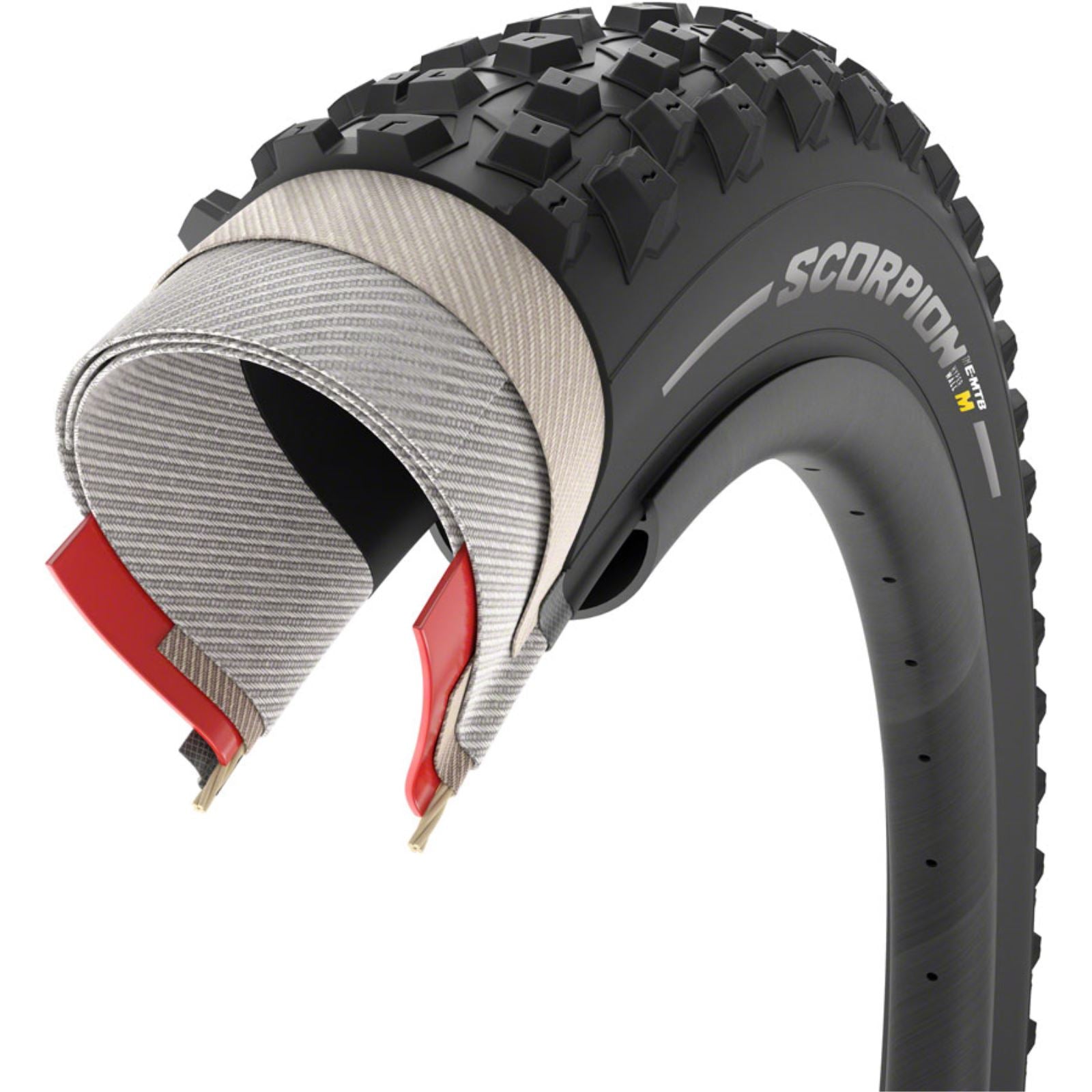 Pirelli - Bicycle Scorpion E-MTB M Mountain Bike Tire - 275x2.60 60TPI - Black 4192900_1357480
