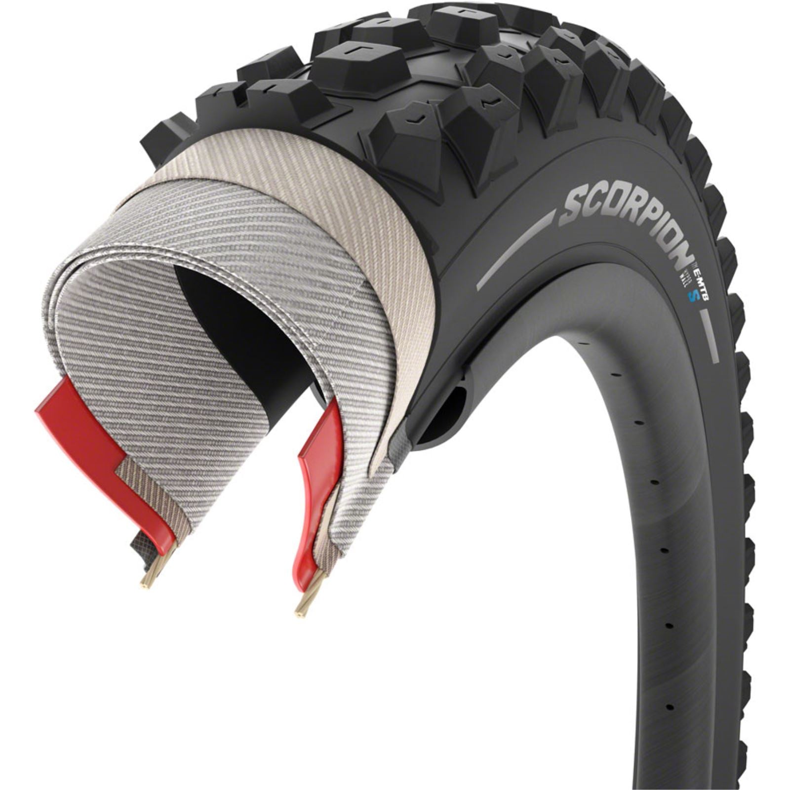 Pirelli - Bicycle Scorpion E-MTB S Mountain Bike Tire - 27.5x2.60 60TPI - Black 4194300_1357608