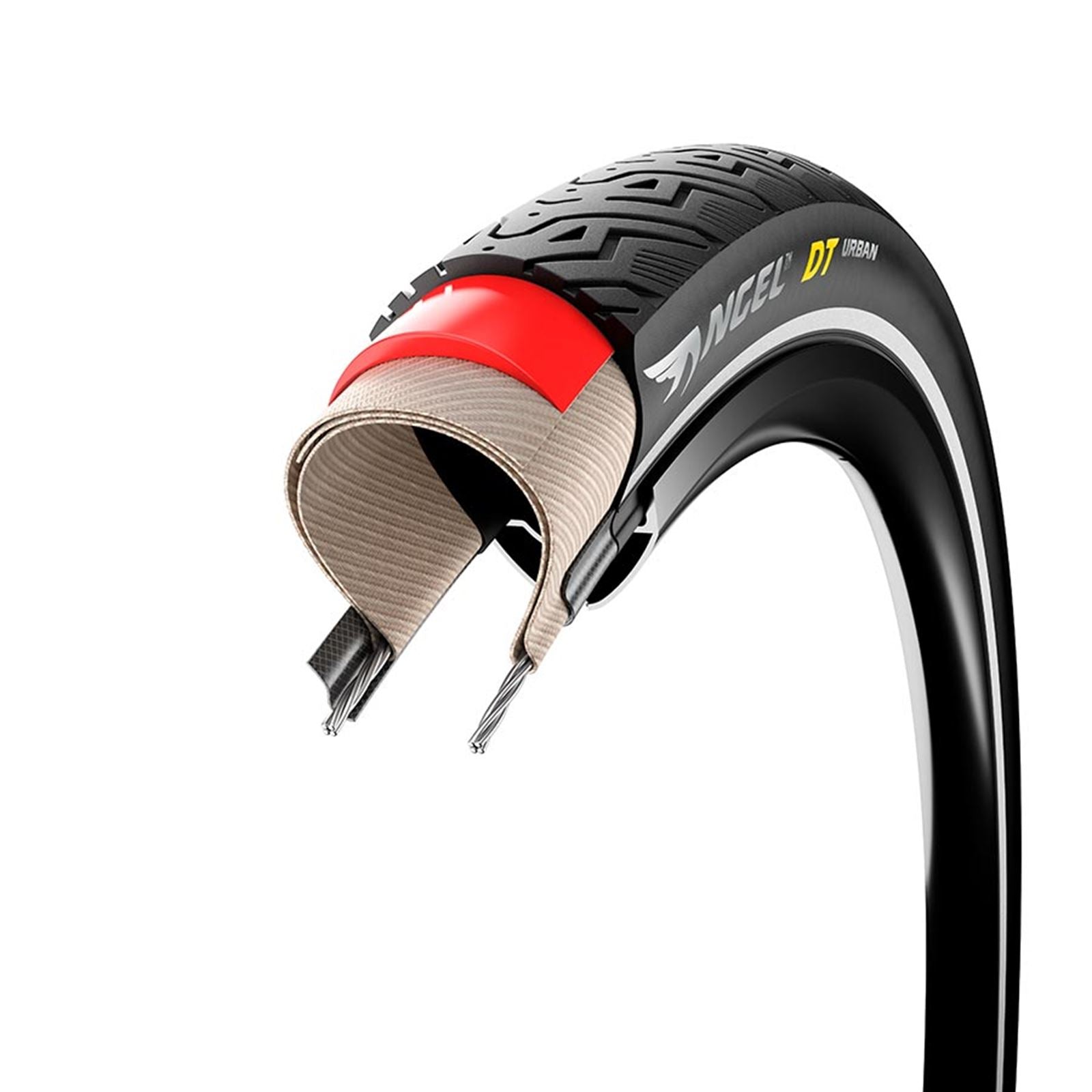 Pirelli - Bicycle Angel DT Urban Hybrid Bike Tire 700x47C - Black 4126200_1127708